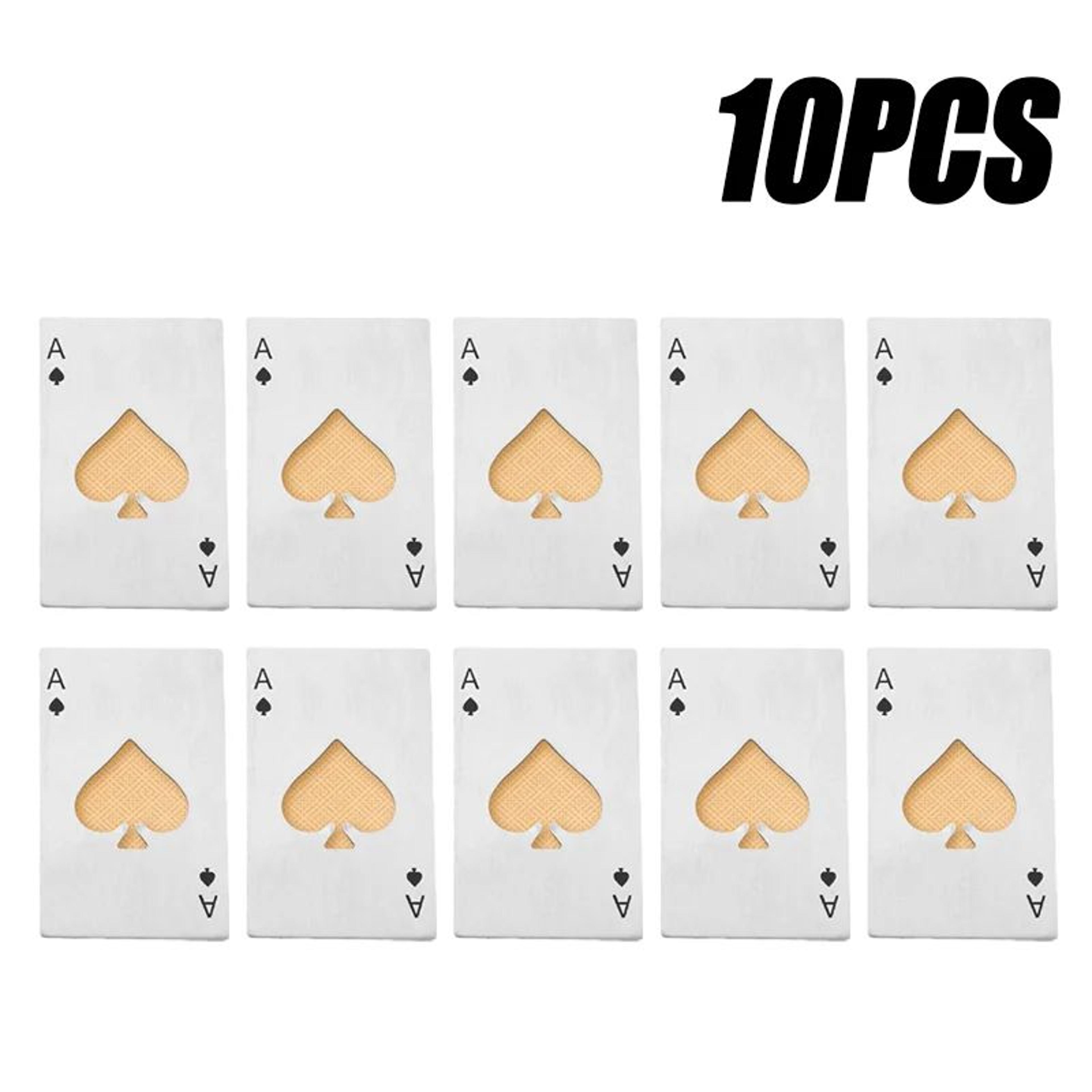 20PCS Ace Of Spades Playing Card Bottle Opener Stainless Steel Wallet Size Beer Opener 13