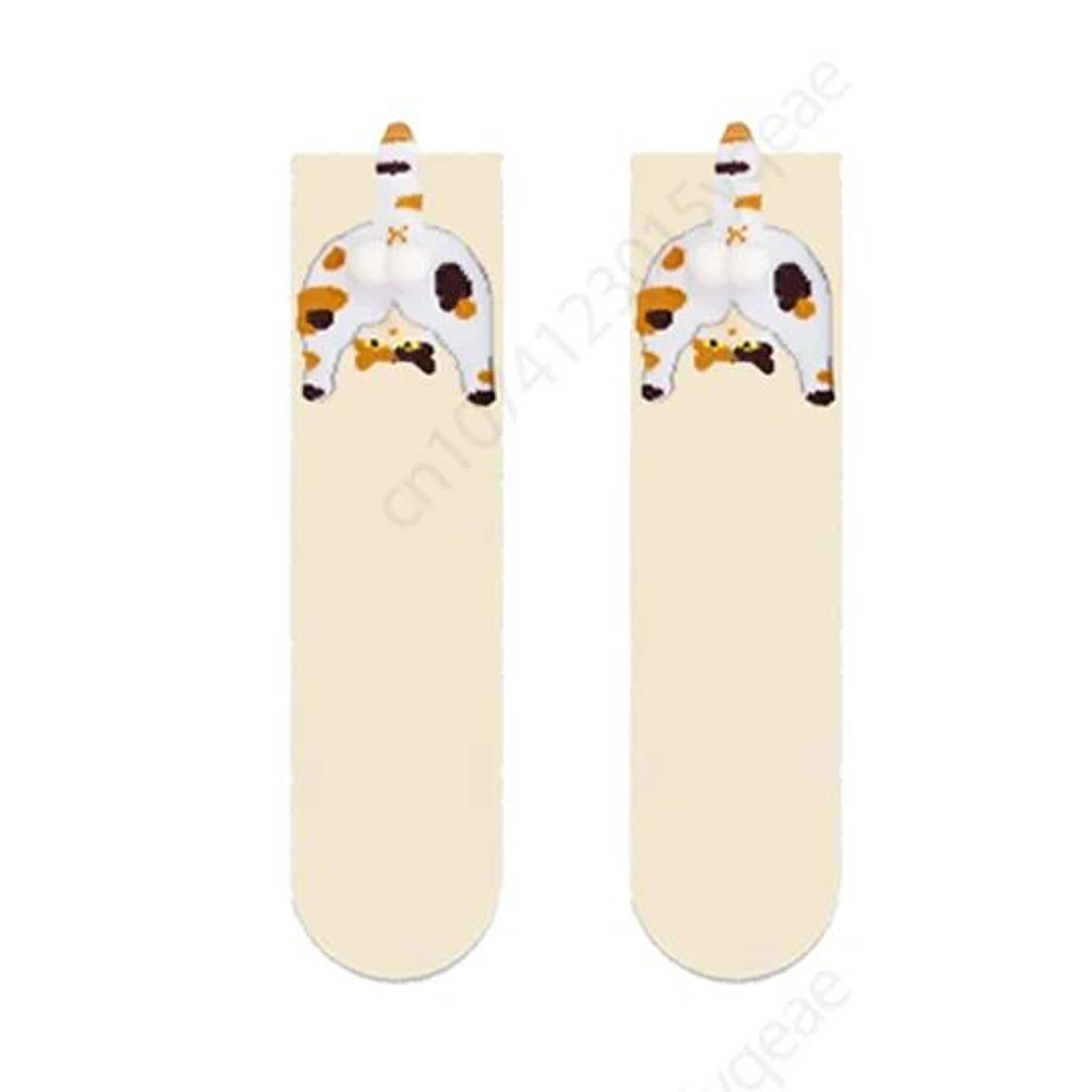 3D Cat Egg Socks Warm Mid Tube Funny Cat Lover Socks 10