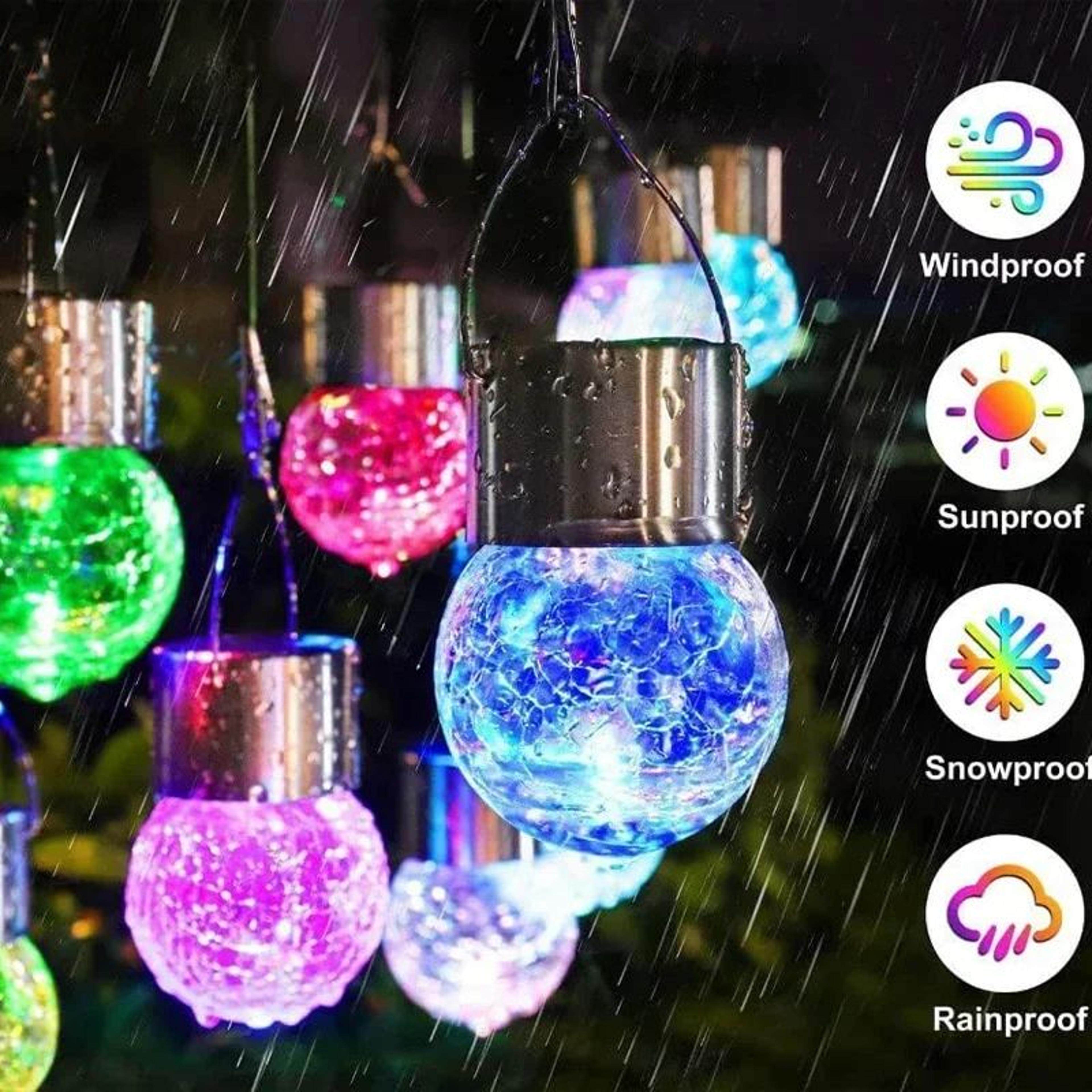 Solar Cracked Glass Ball Hanging Garden Lights 135PCS 1