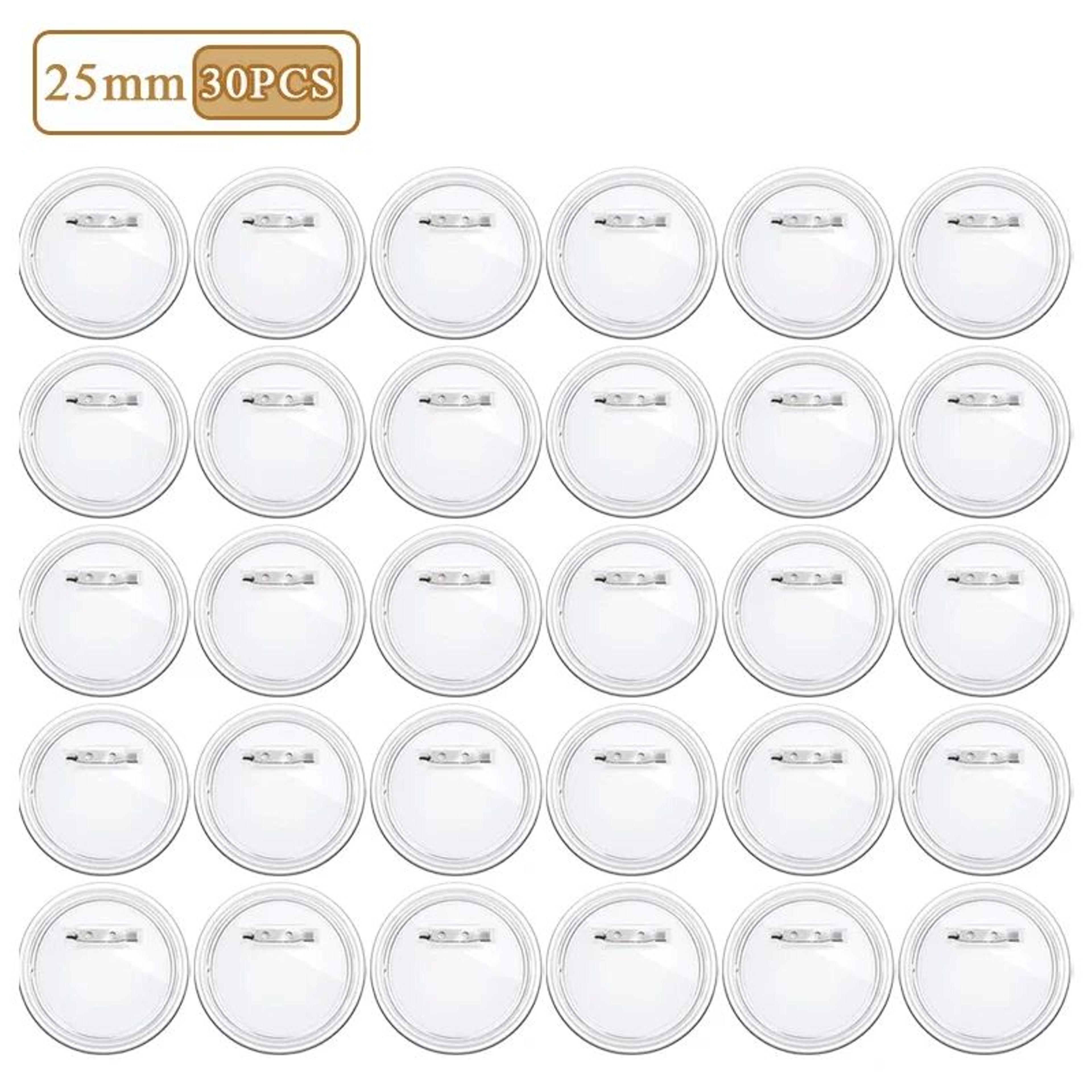 Reusable Clear Acrylic Badge Pins For DIY Custom Buttons 103050PCS 8