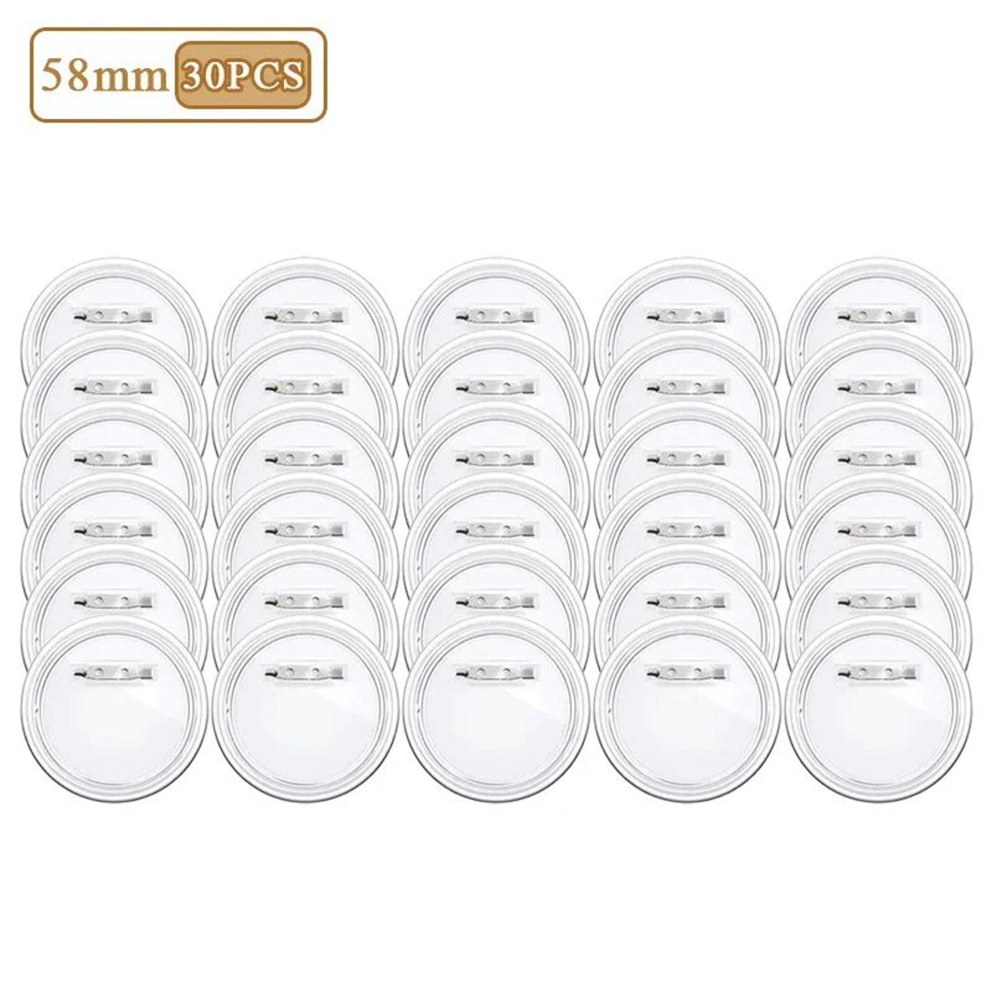 Reusable Clear Acrylic Badge Pins For DIY Custom Buttons 103050PCS 9