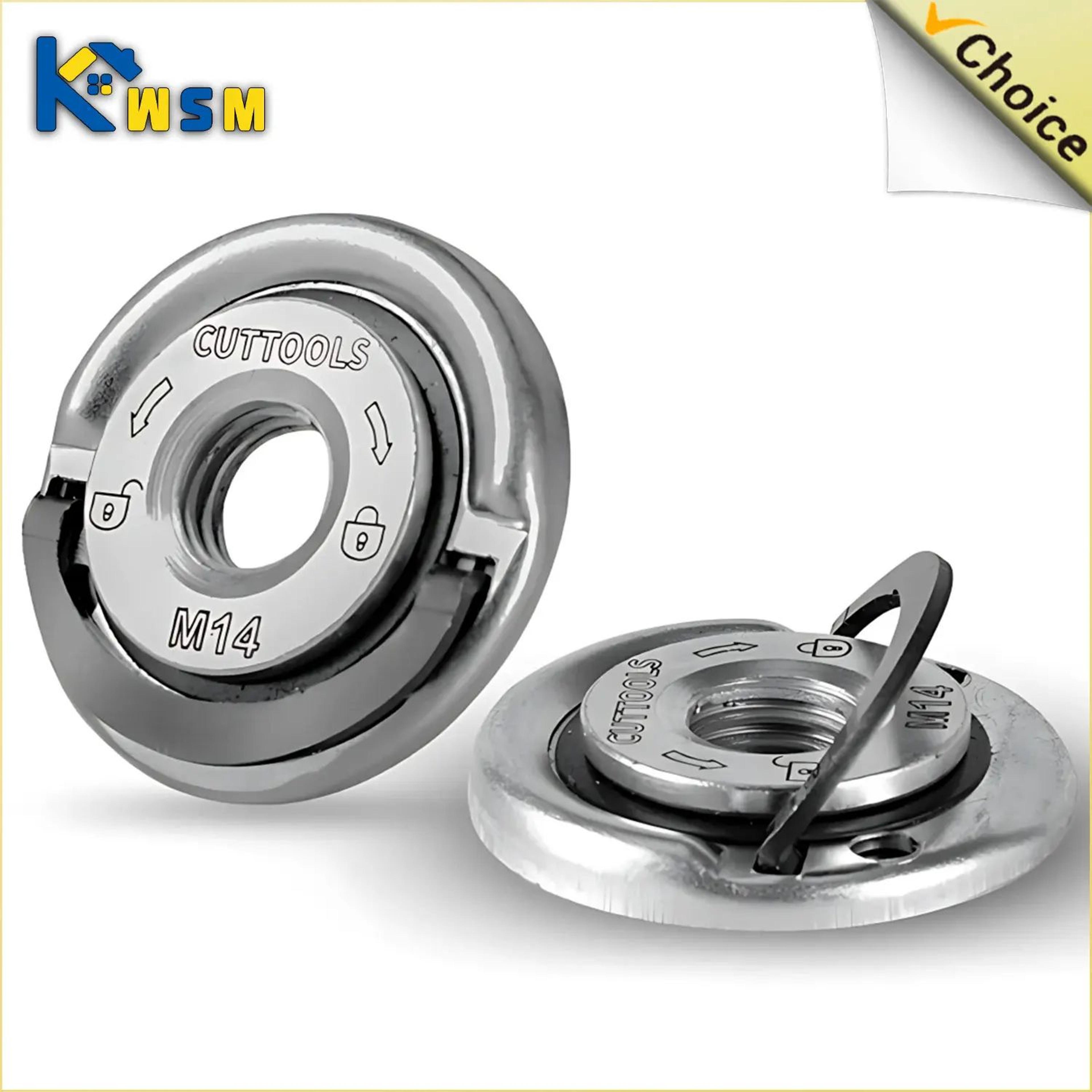 m14 quick release angle grinder locking nut self-locking flange