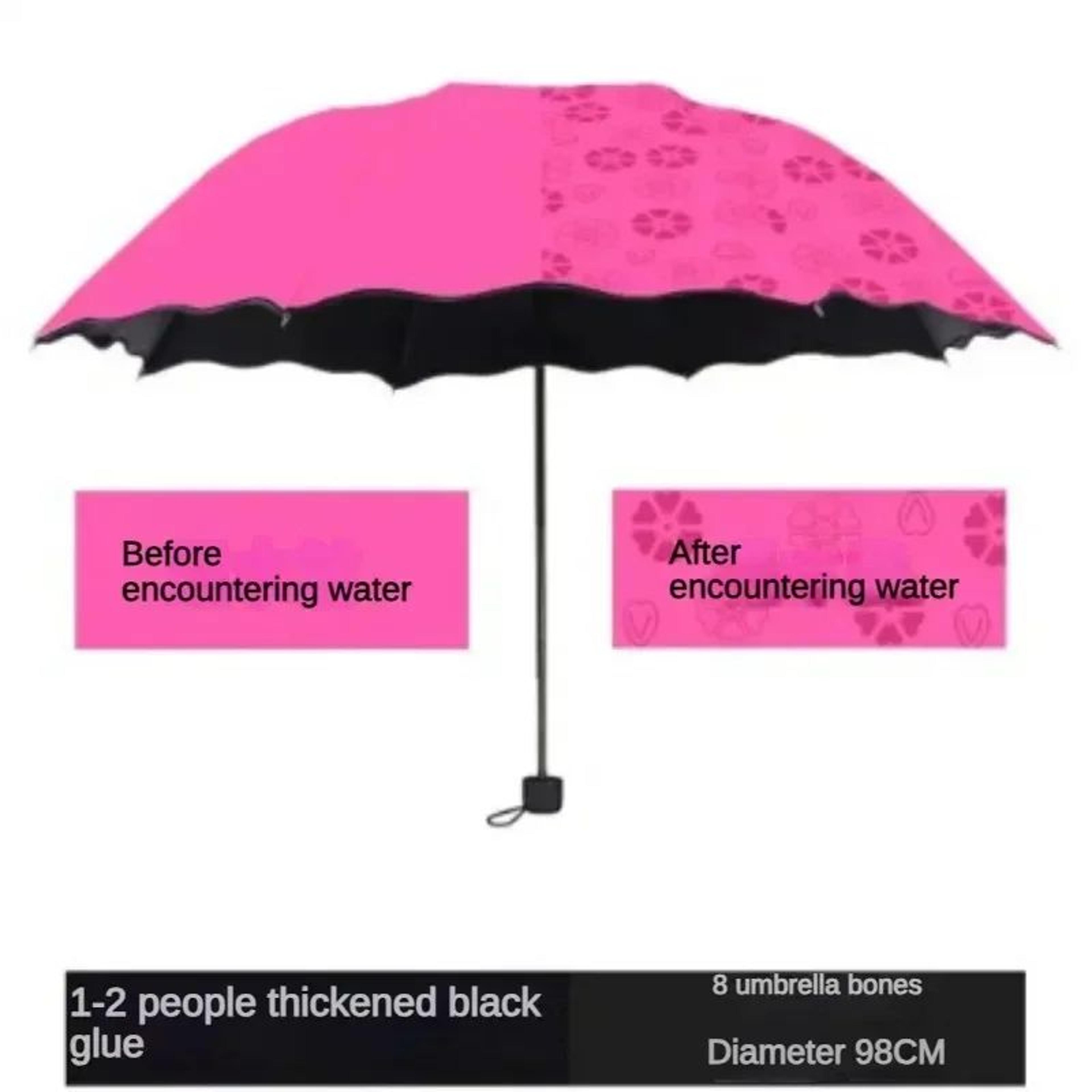 Water Bloom UV Protection Folding Umbrella For Sun And Rain 5