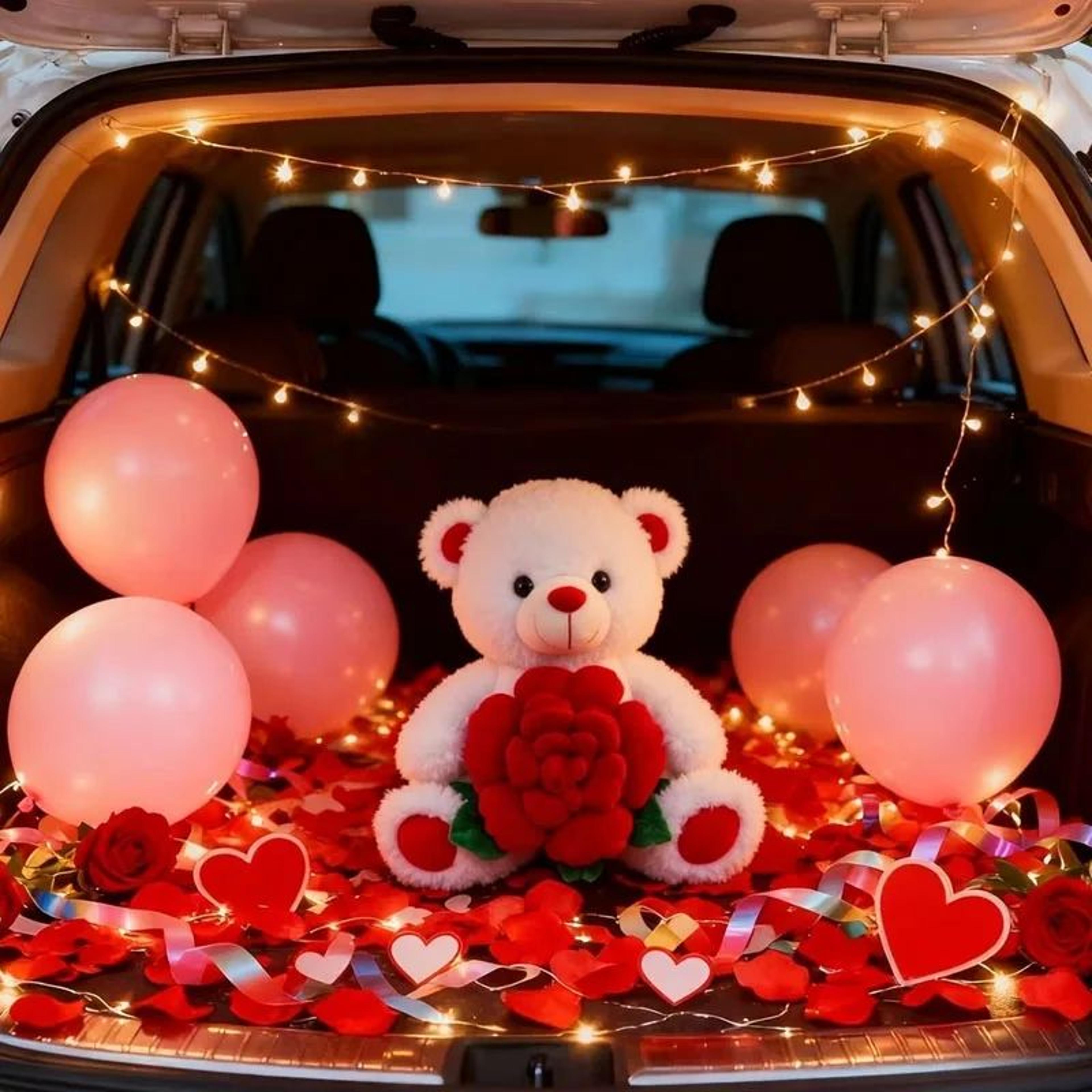 Romantic Rose Teddy Bear Plush Gift For Her 2