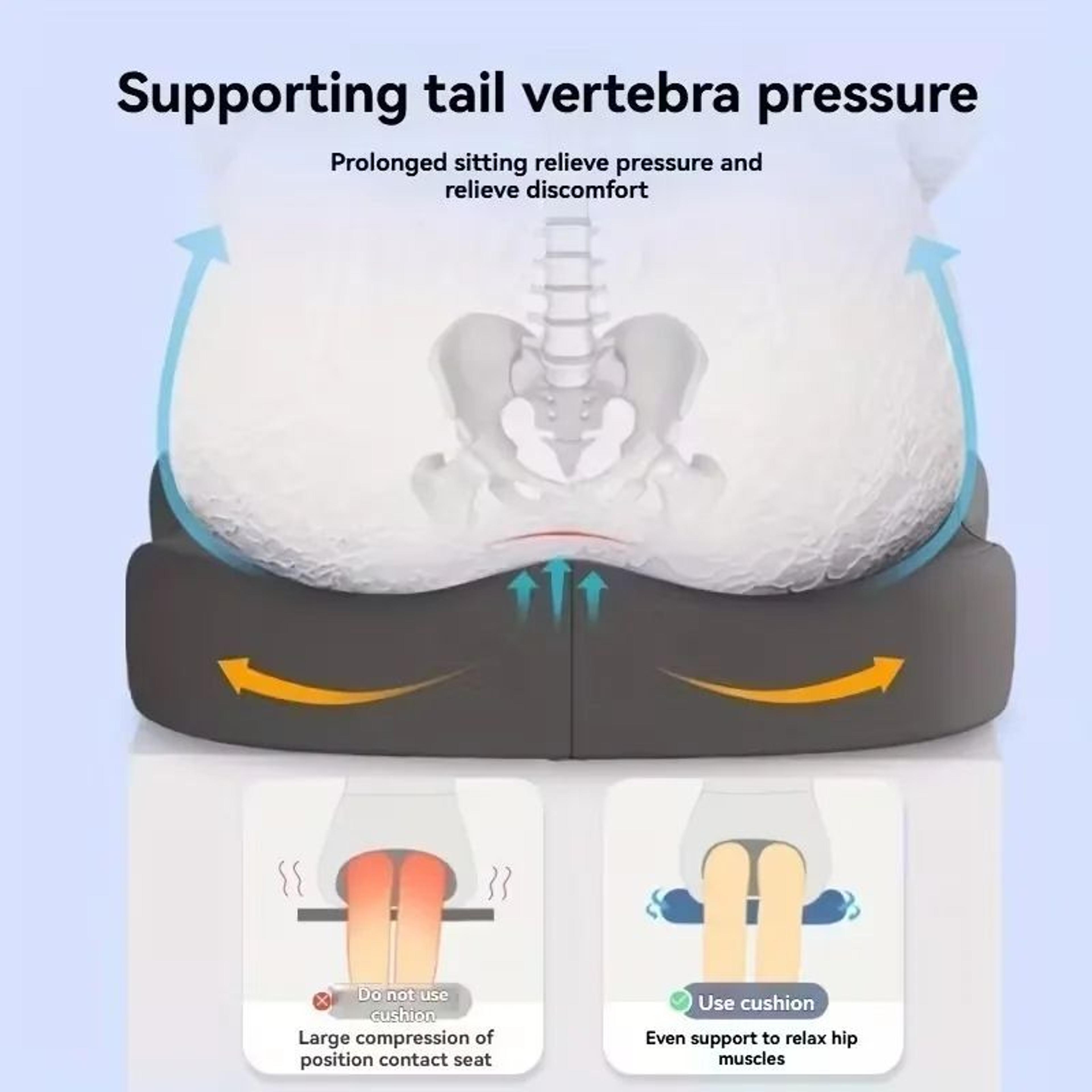 Ergonomic Memory Foam Seat Cushion With Lumbar And Hip Support 5