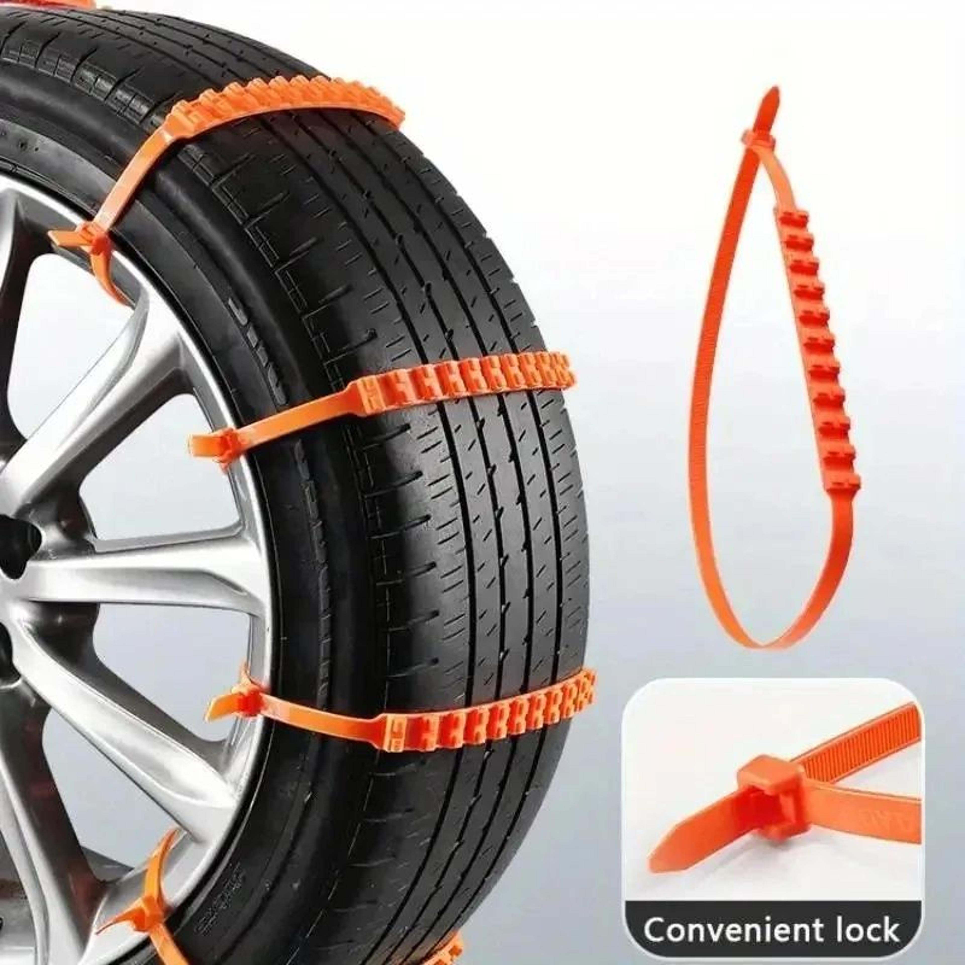 Universal Emergency Snow Tire Chains AntiSkid Traction Straps 140PCS 2