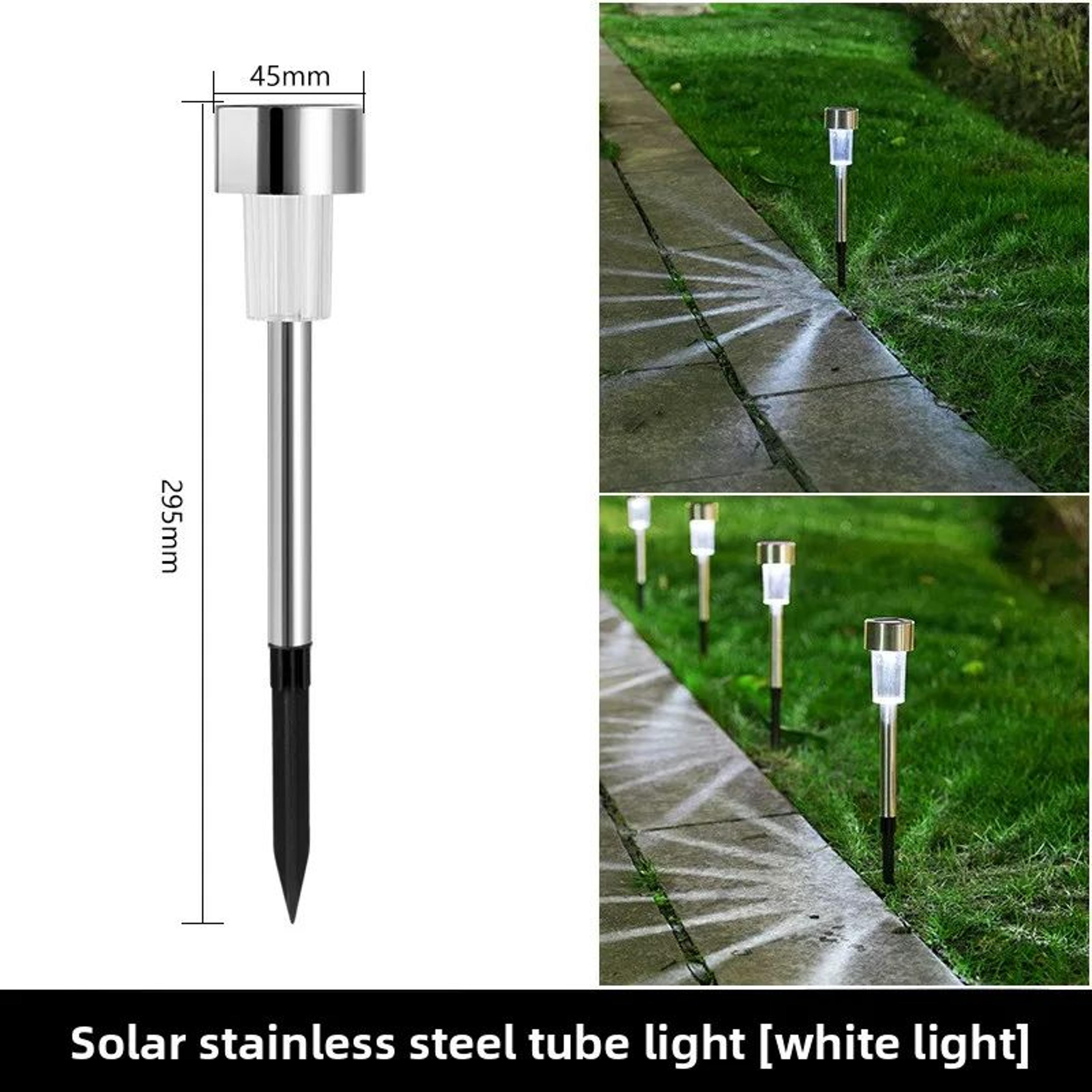 Solar Stainless Steel Pathway Lights For Garden And Yard 5