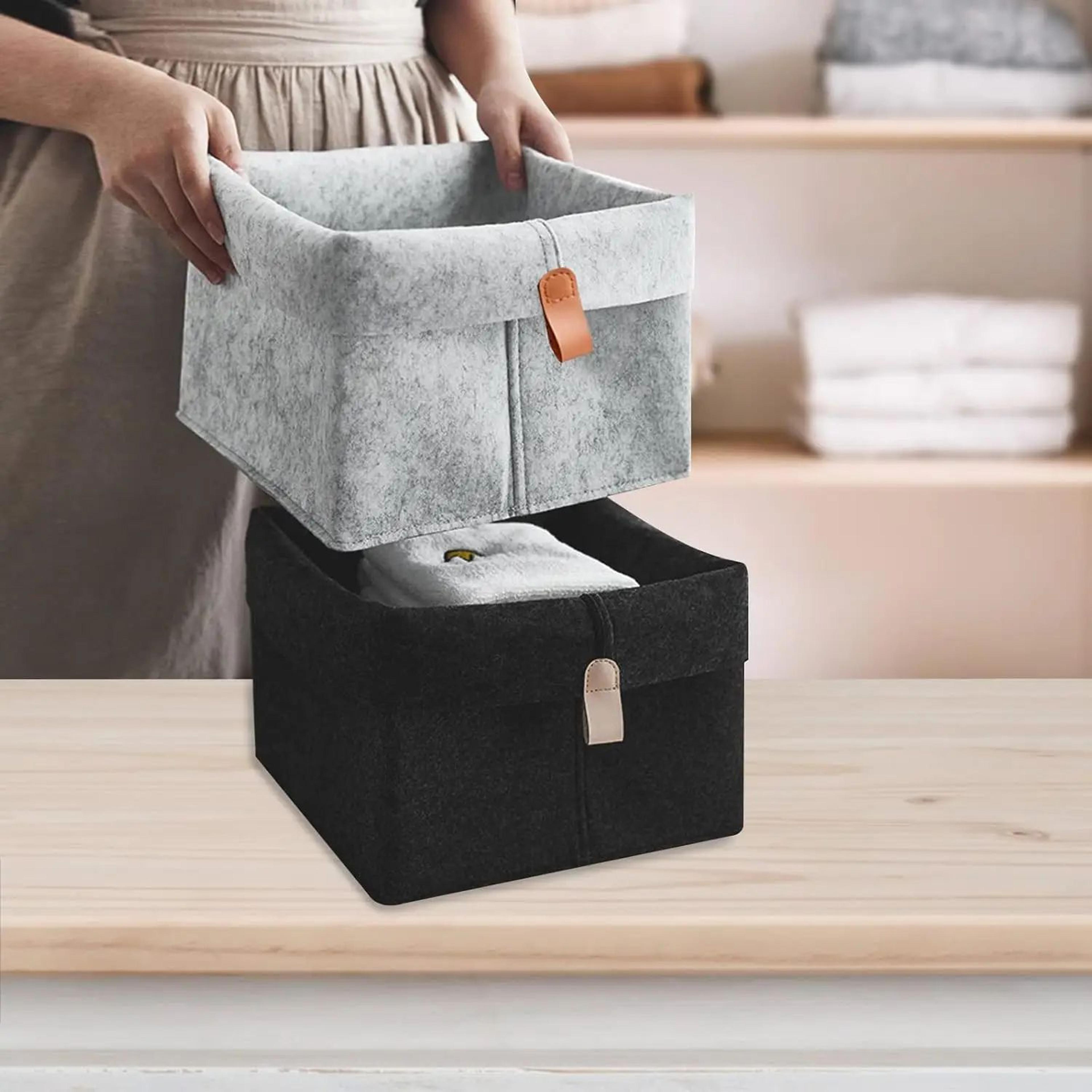 Felt Desktop Organizer Basket For Home And Office Storage 2