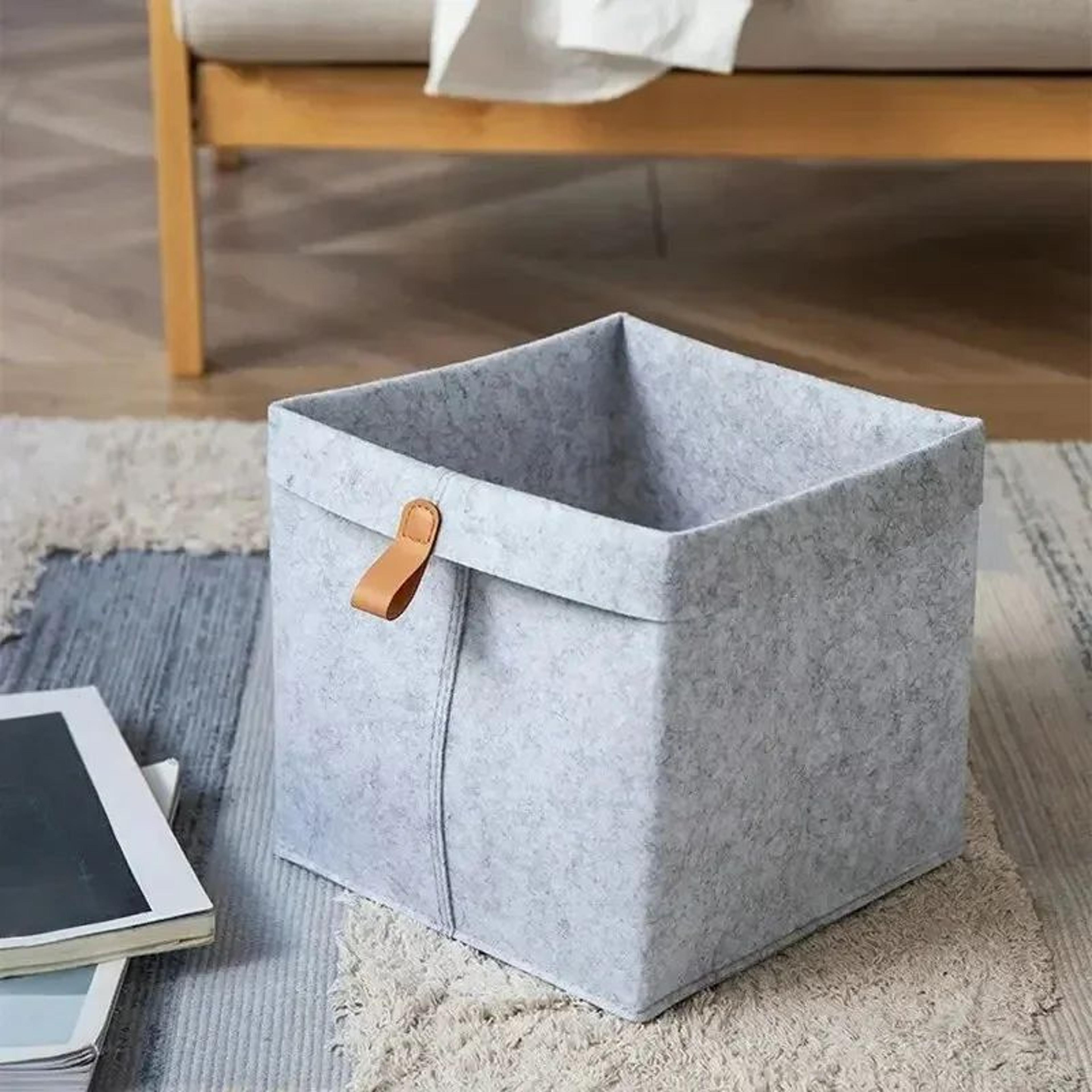 Felt Desktop Organizer Basket For Home And Office Storage 4