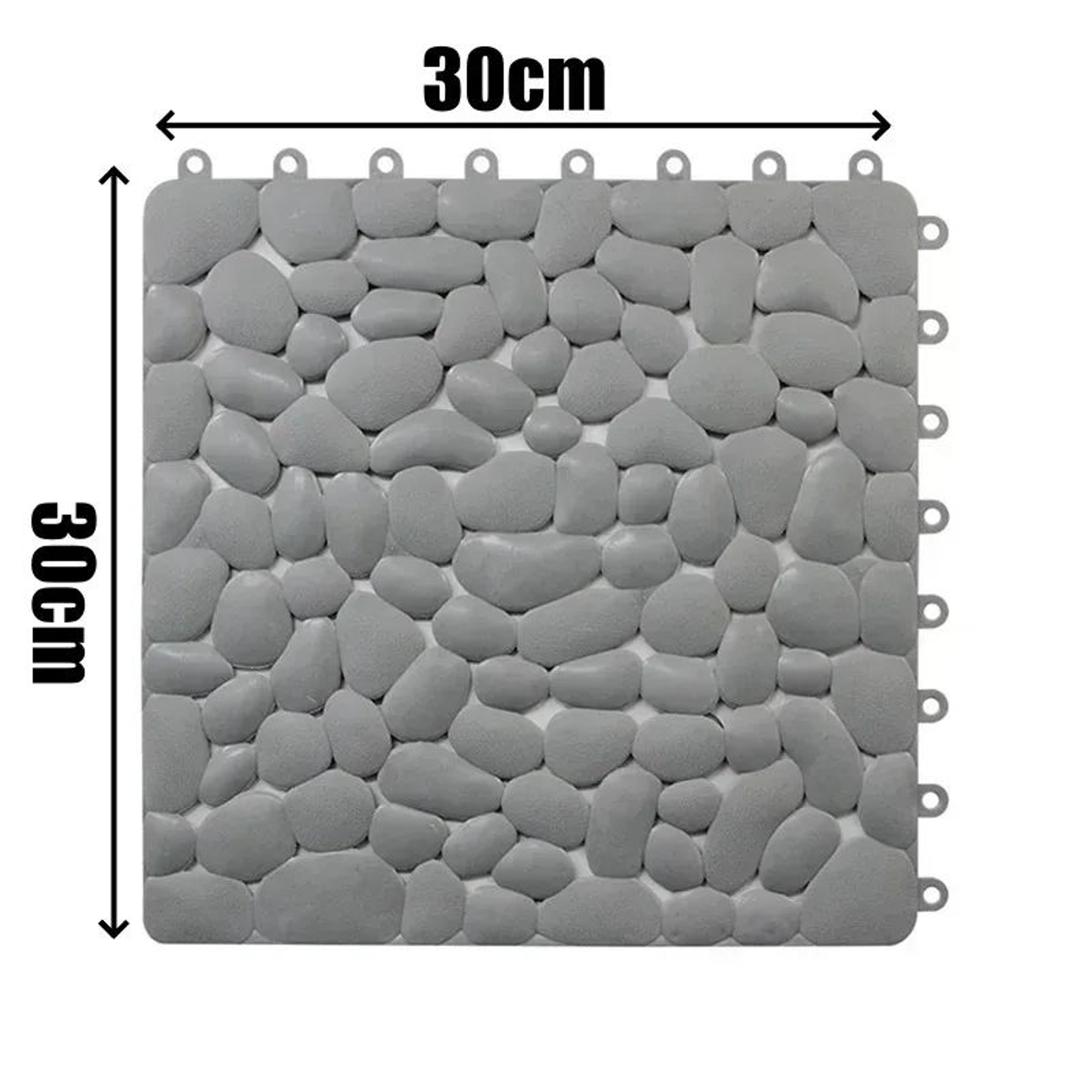 Interlocking Pebble NonSlip Shower Mat 118 Inch Waterproof Bathroom Floor Tiles 5