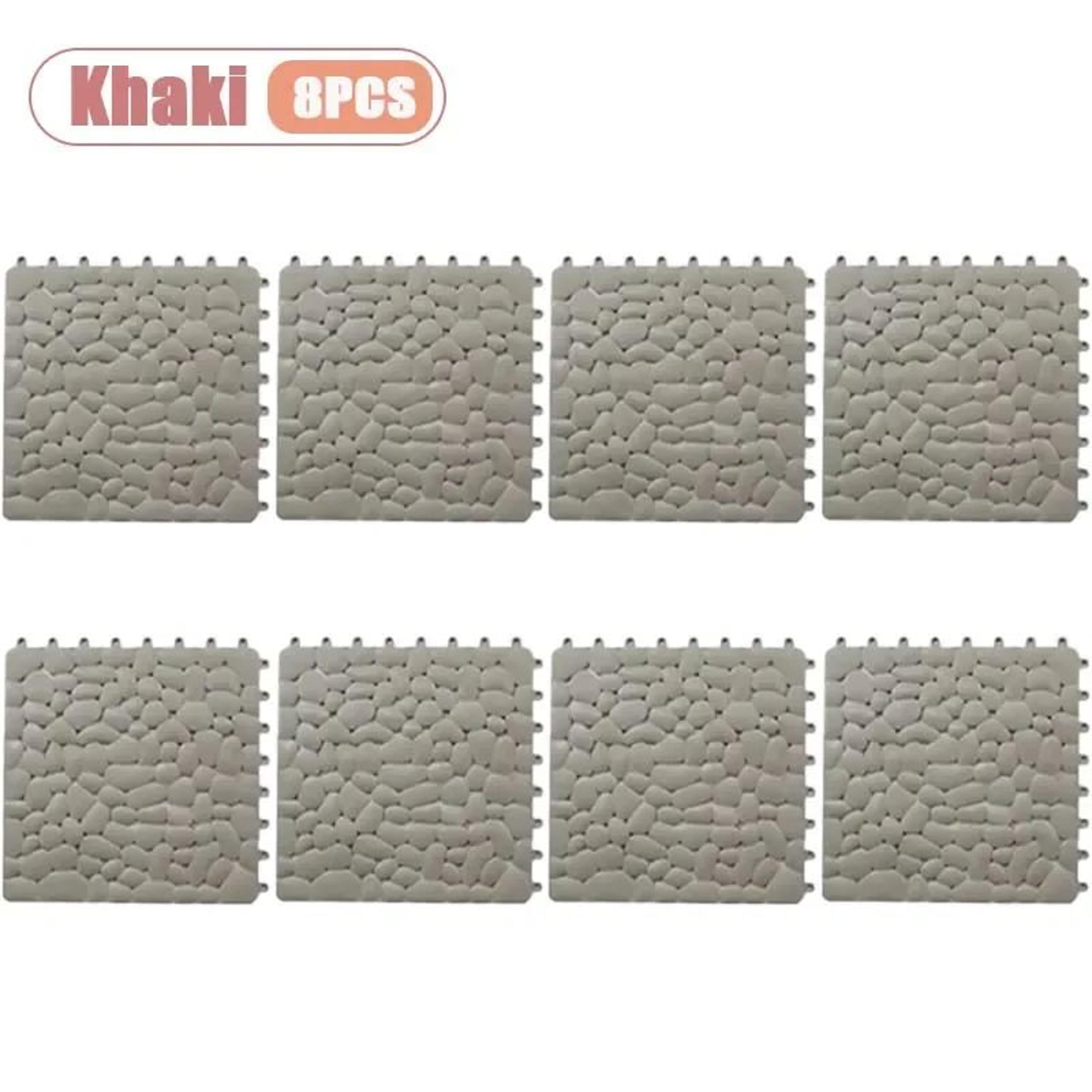 Interlocking Pebble NonSlip Shower Mat 118 Inch Waterproof Bathroom Floor Tiles 20