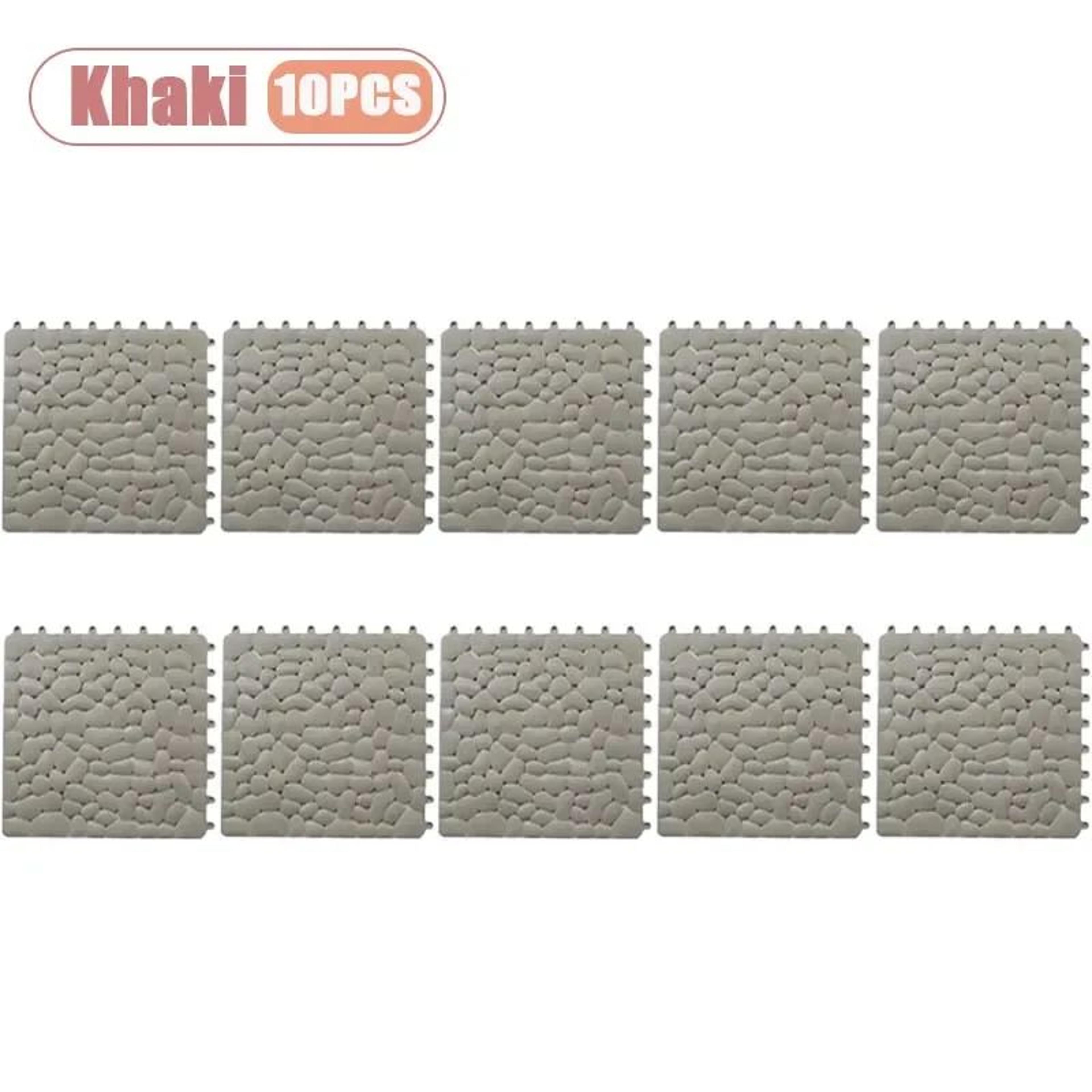 Interlocking Pebble NonSlip Shower Mat 118 Inch Waterproof Bathroom Floor Tiles 8