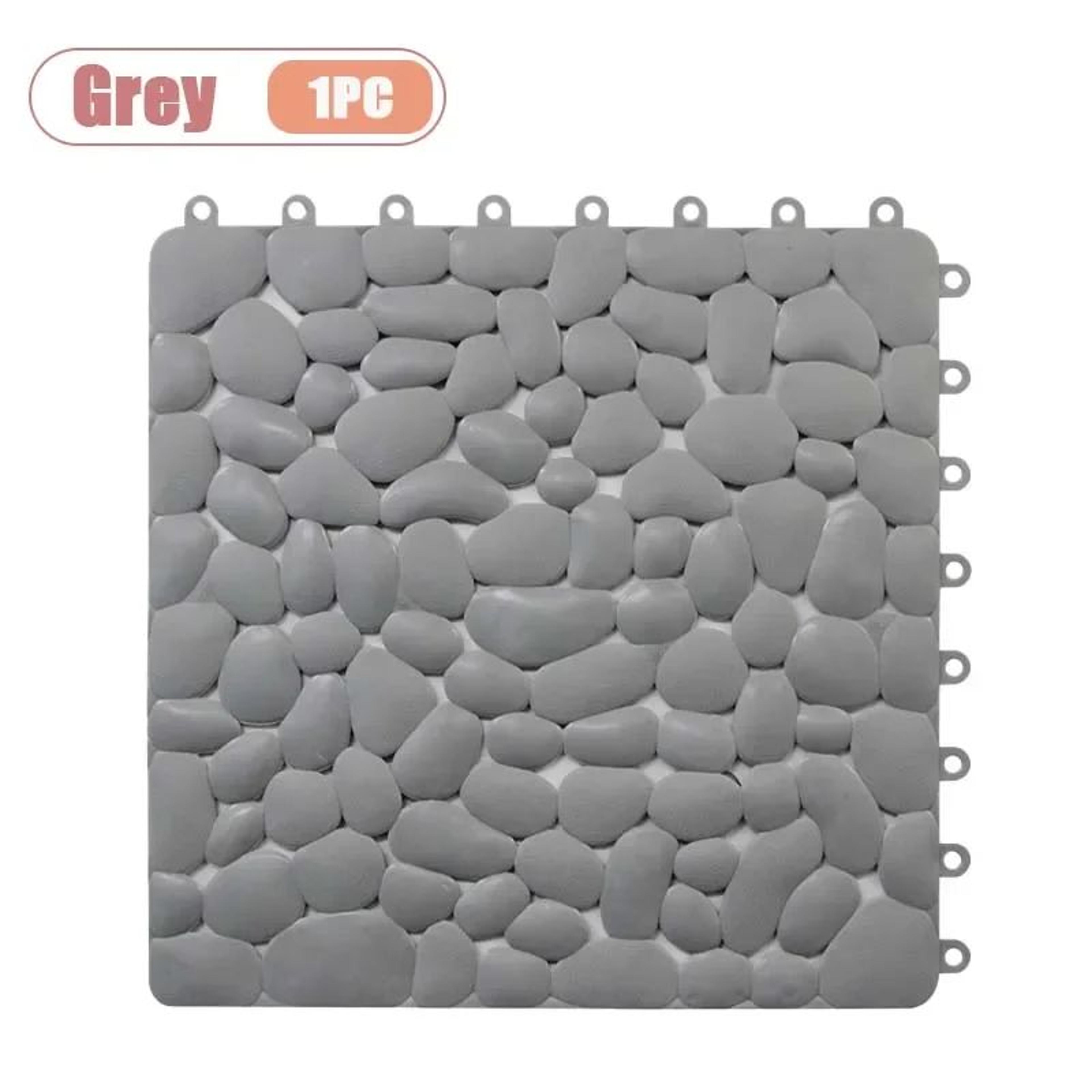 Interlocking Pebble NonSlip Shower Mat 118 Inch Waterproof Bathroom Floor Tiles 17