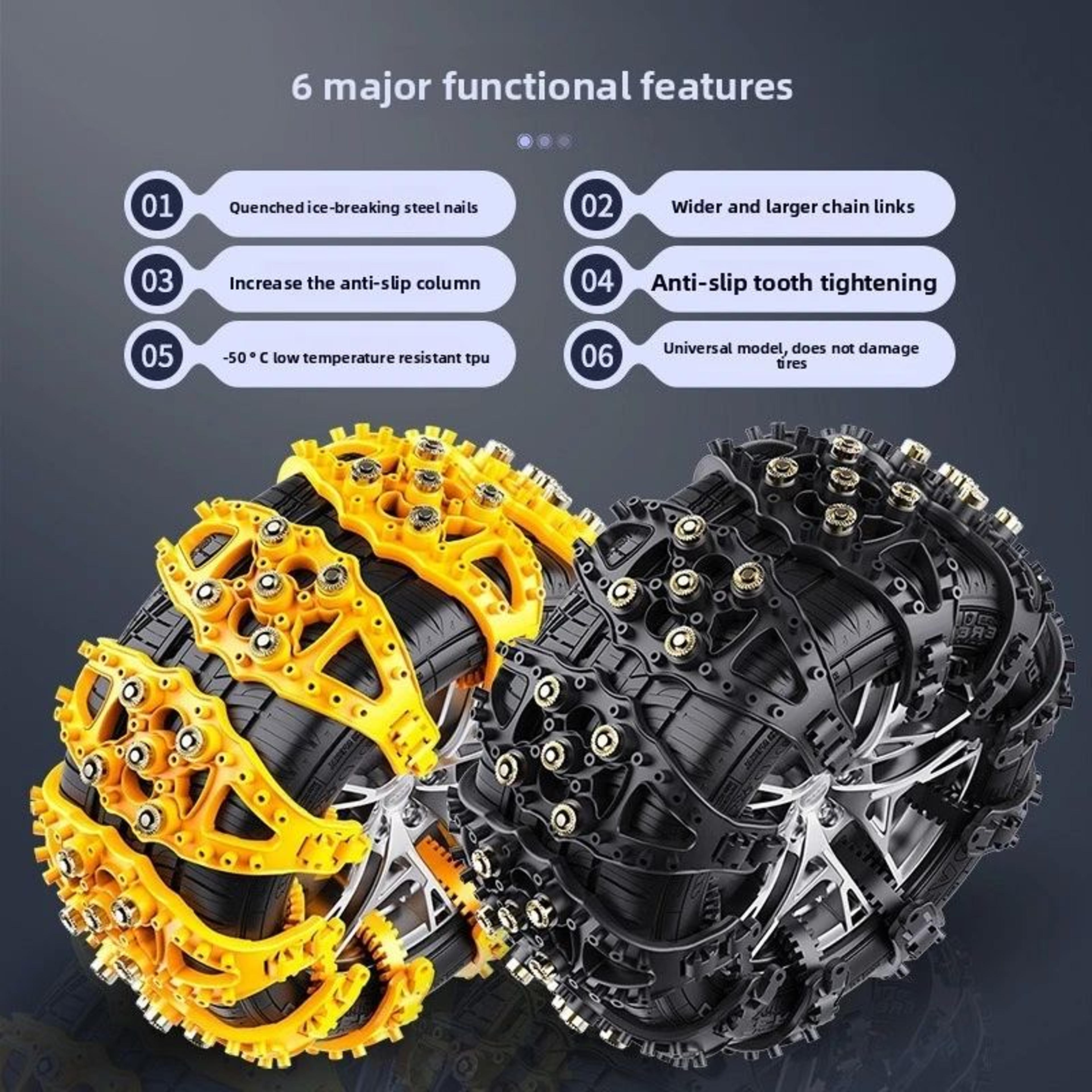 Universal Emergency Tire Snow Chains For Cars SUVs And Pickup Trucks 3