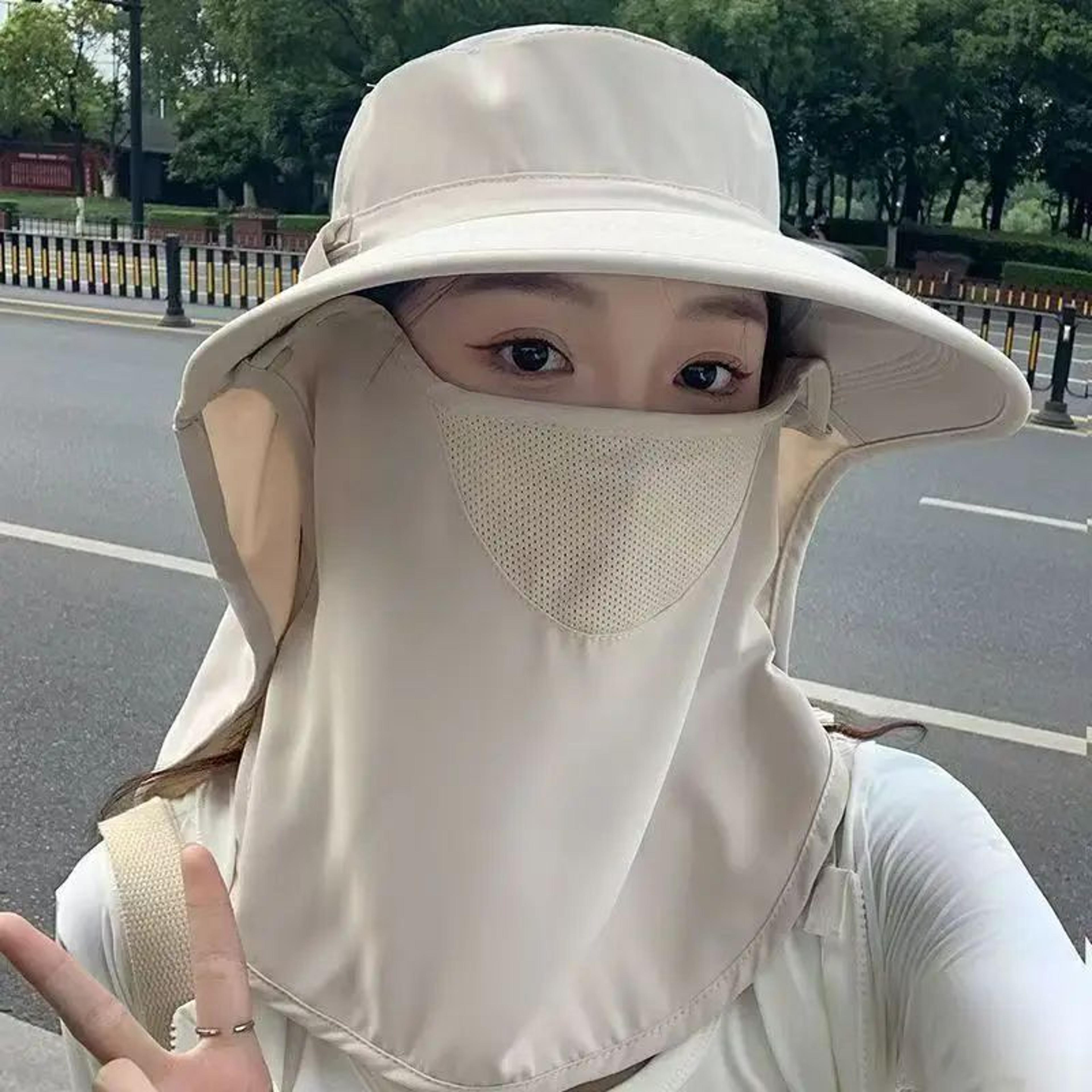Womens UV Protection Sun Hat With Face Cover And Neck Flap 1