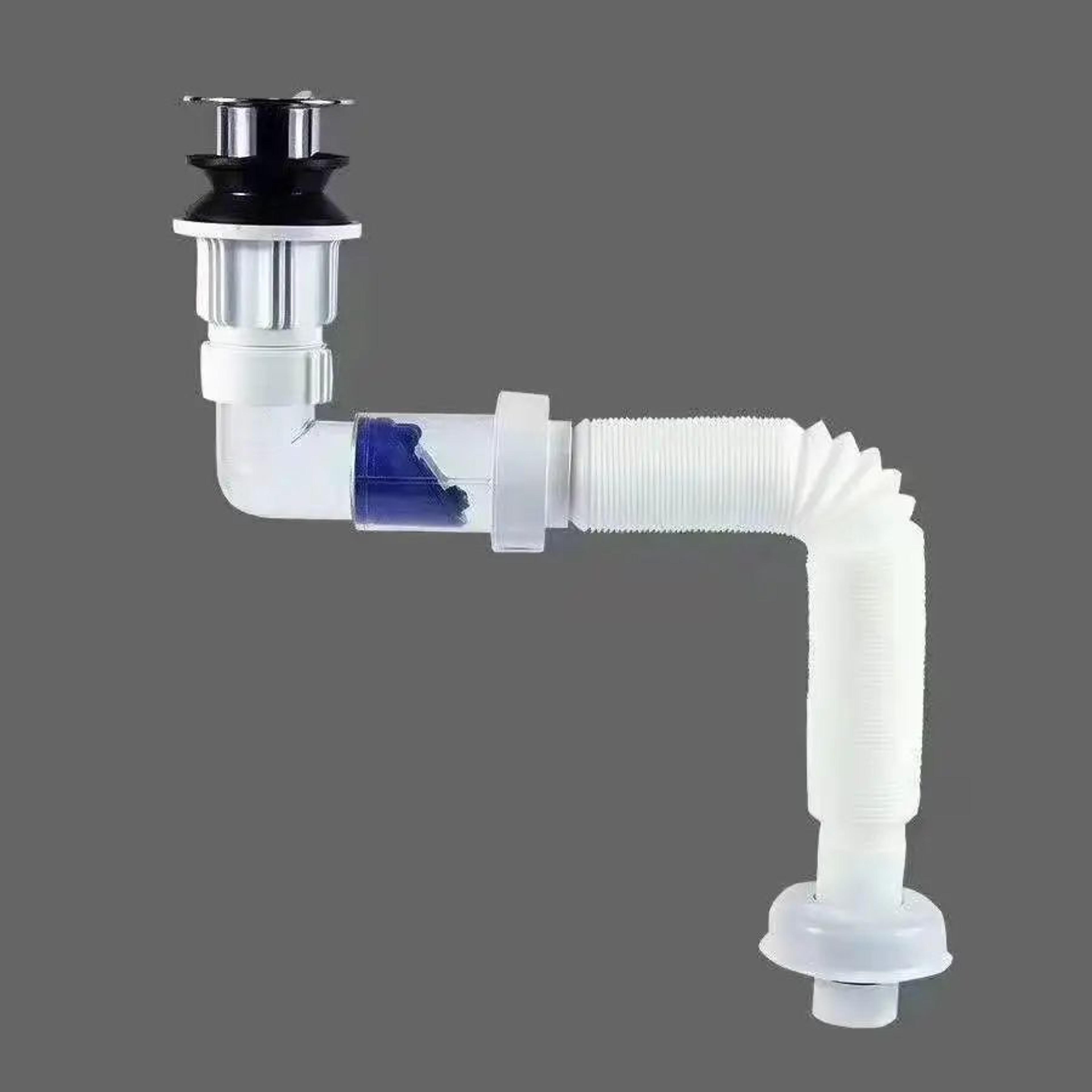 FlipTop AntiOdor Sink Drain With Flexible AntiClog Pipe 6