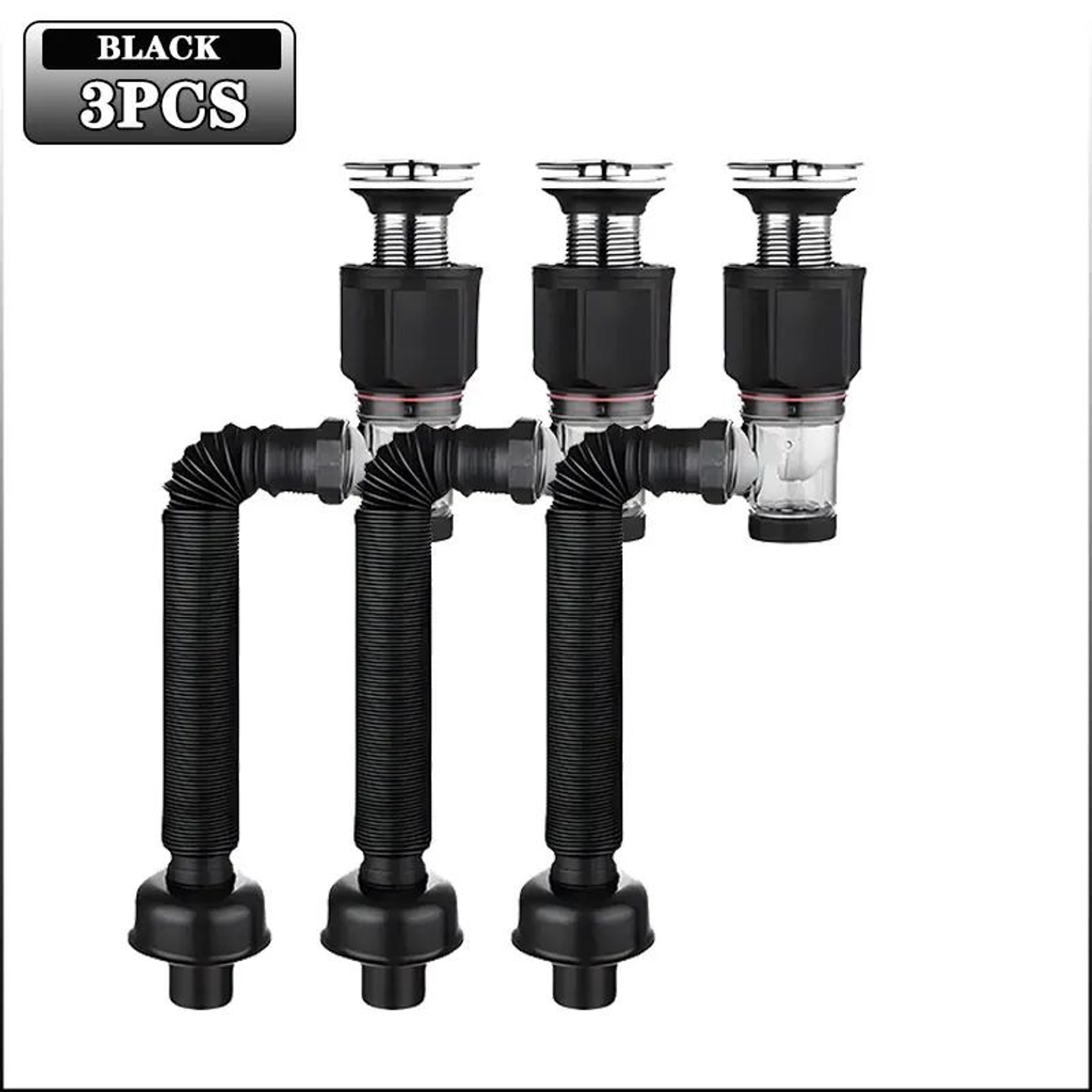 FlipTop AntiOdor Sink Drain With Flexible AntiClog Pipe 9