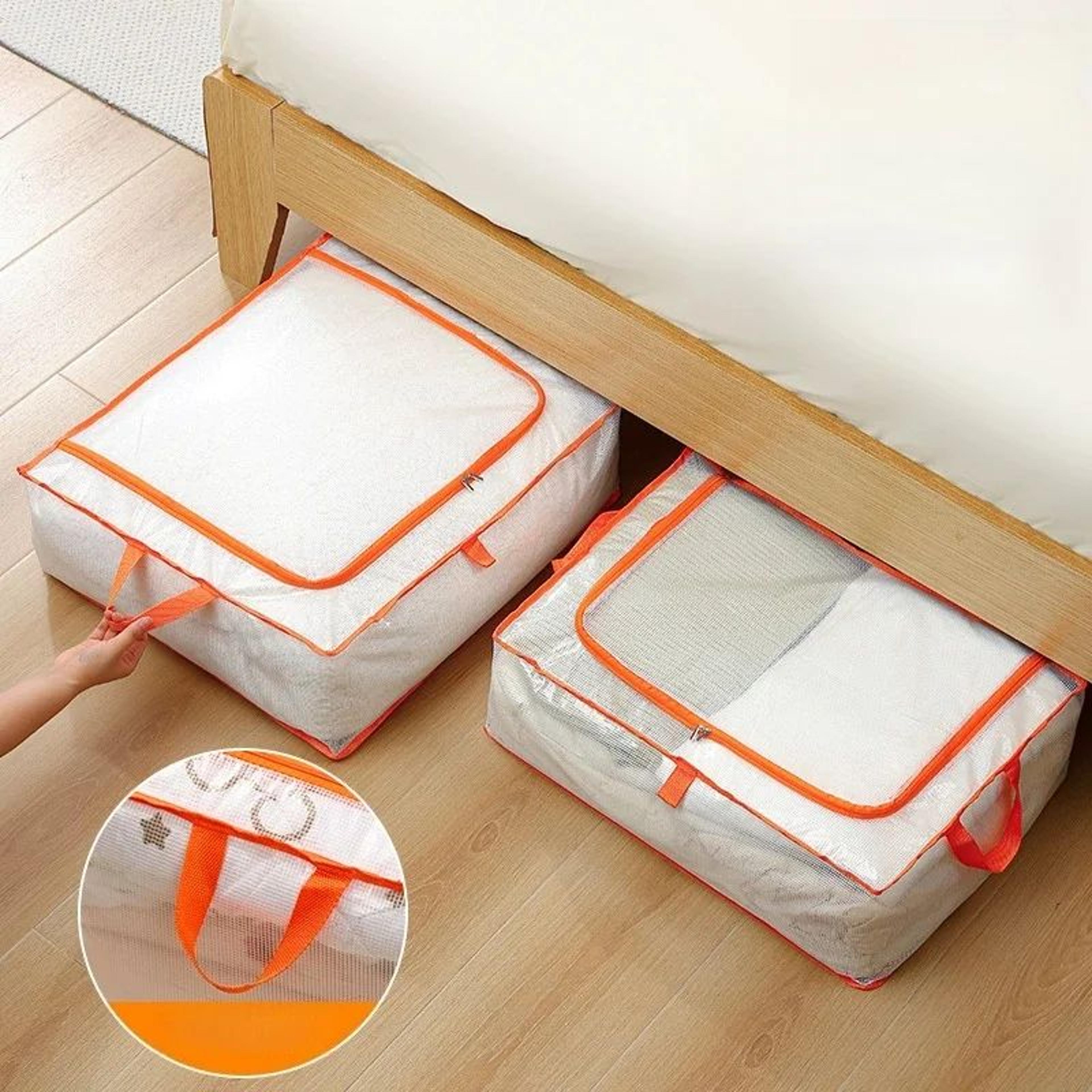 Large Capacity Zipper Underbed Storage Bag For Clothes And Bedding 3