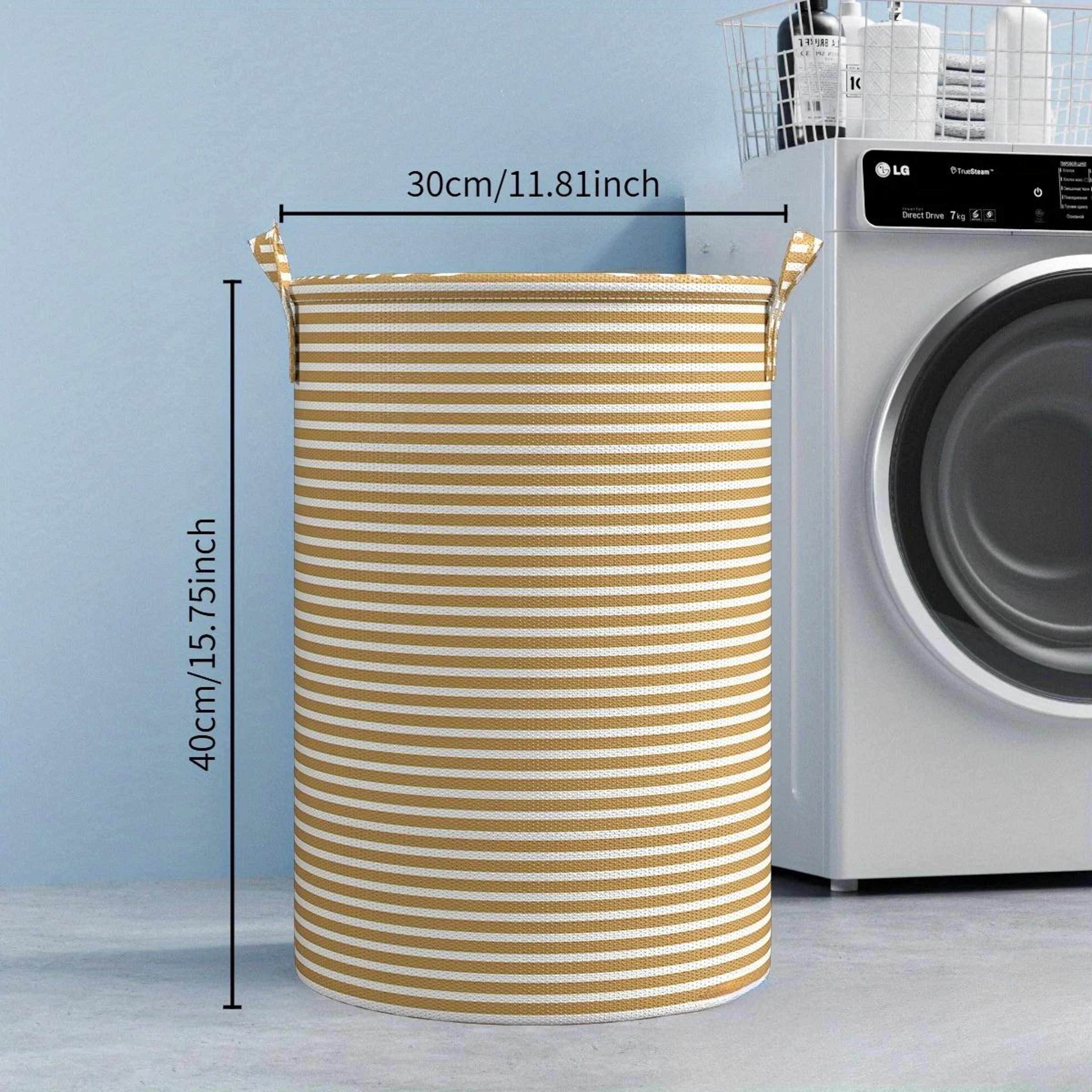 Collapsible Tall Laundry Hamper With Handles And Freestanding Design 6