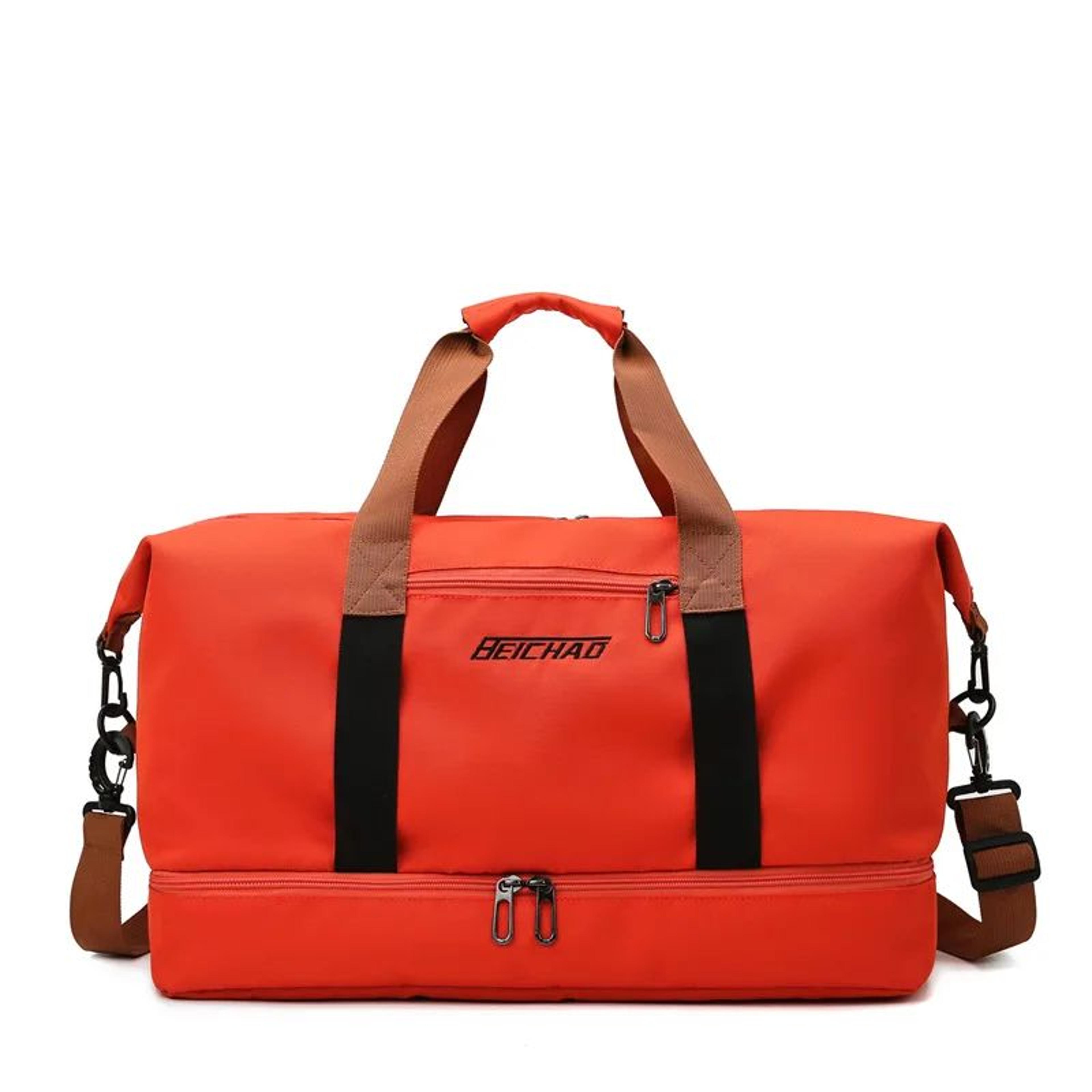 Large Capacity Gym Duffel Bag With Shoe Compartment And Luggage Sleeve 6