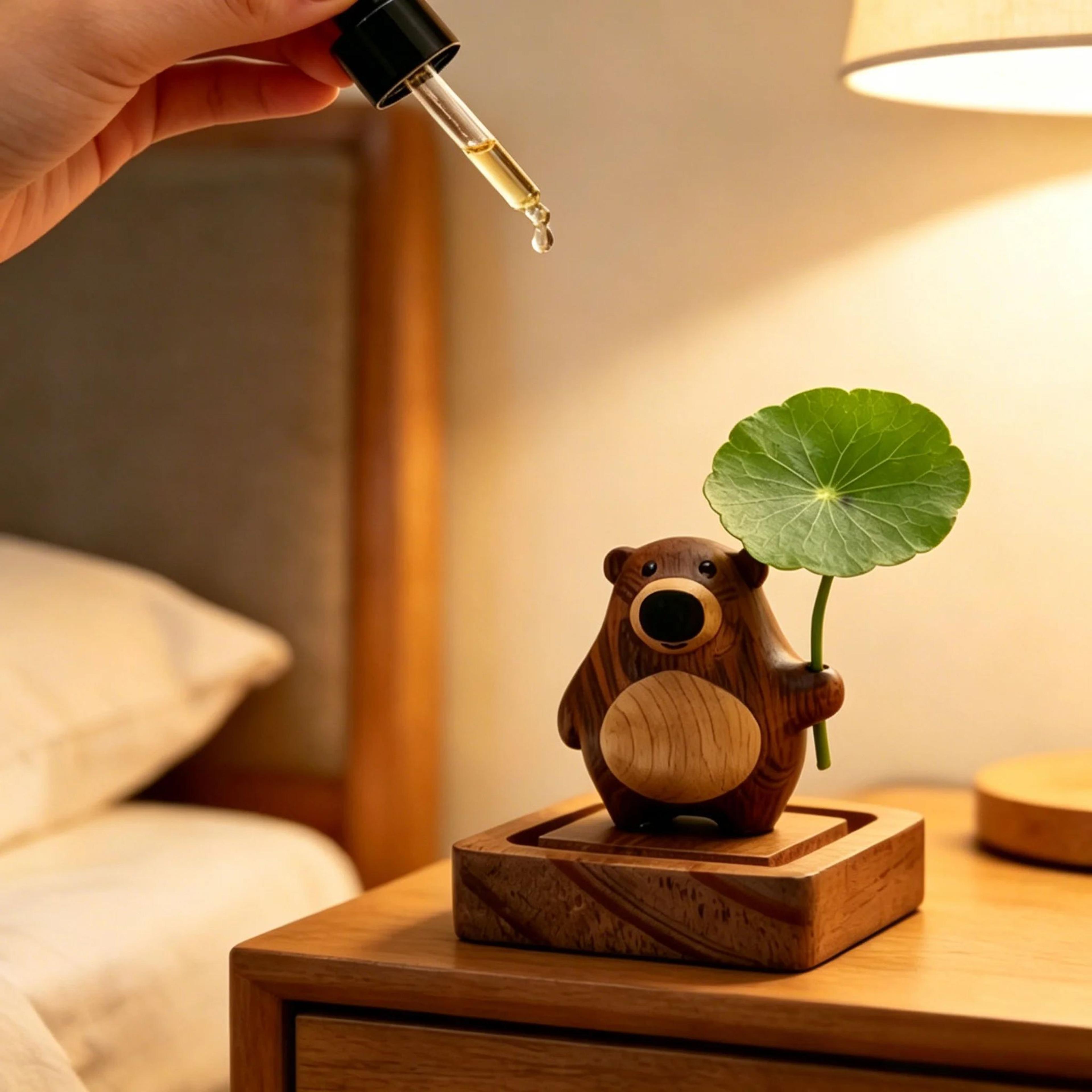 Cute Bear Wooden Essential Oil Aroma Diffuser 3