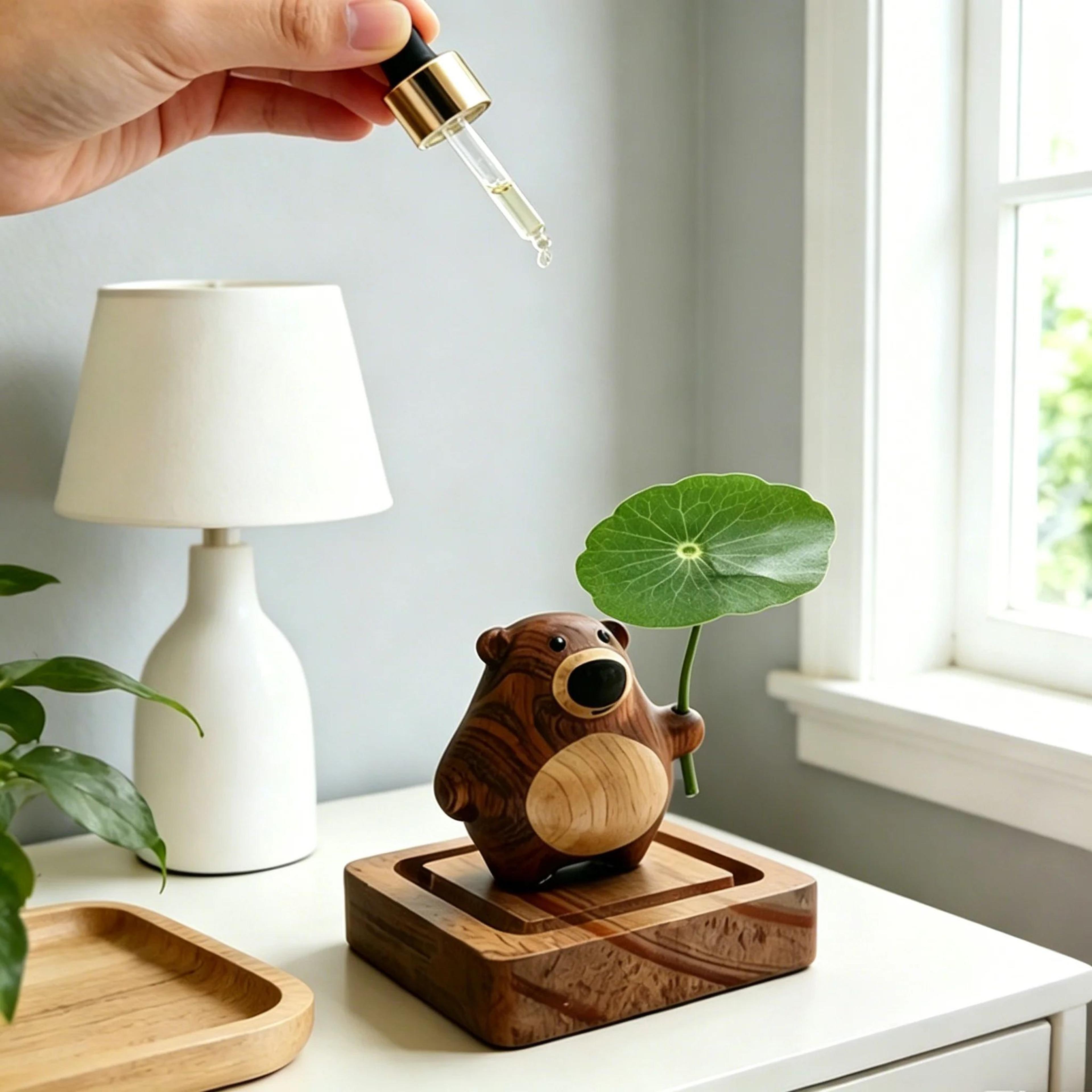 Cute Bear Wooden Essential Oil Aroma Diffuser 5