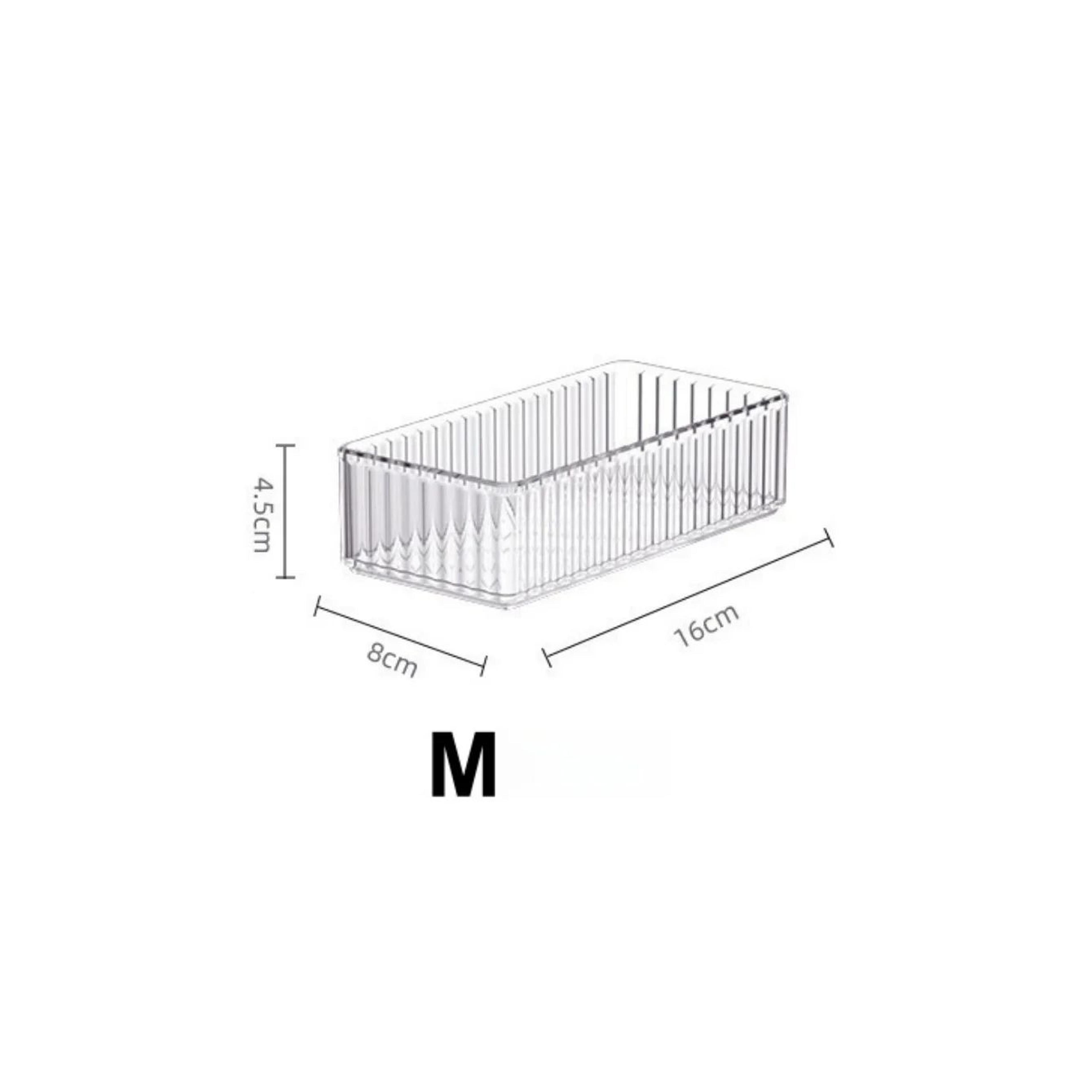 Clear Stackable Drawer Organizer Trays For Makeup Vanity And Home Storage 7