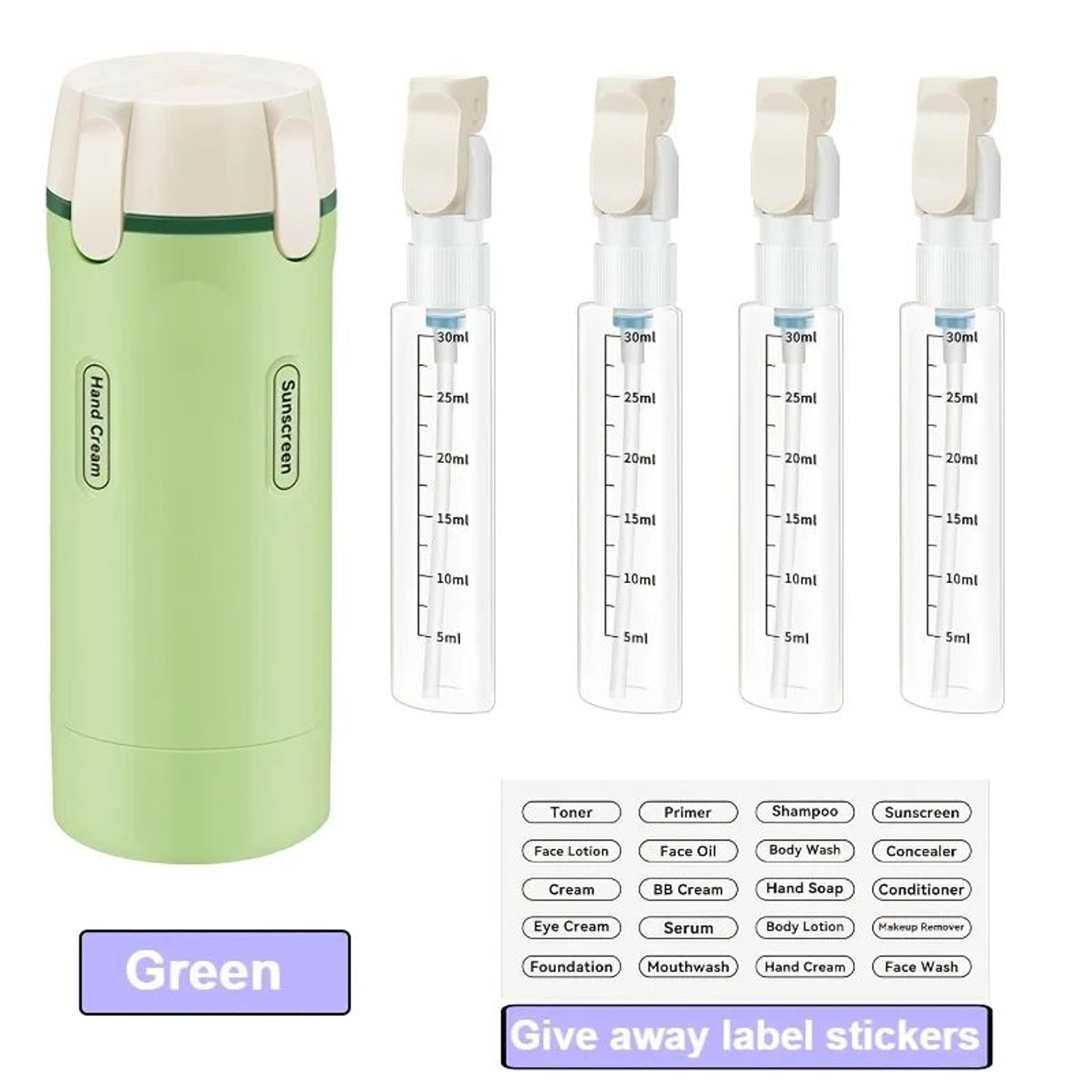 4in1 Leakproof Travel Dispenser Bottle For Toiletries 6