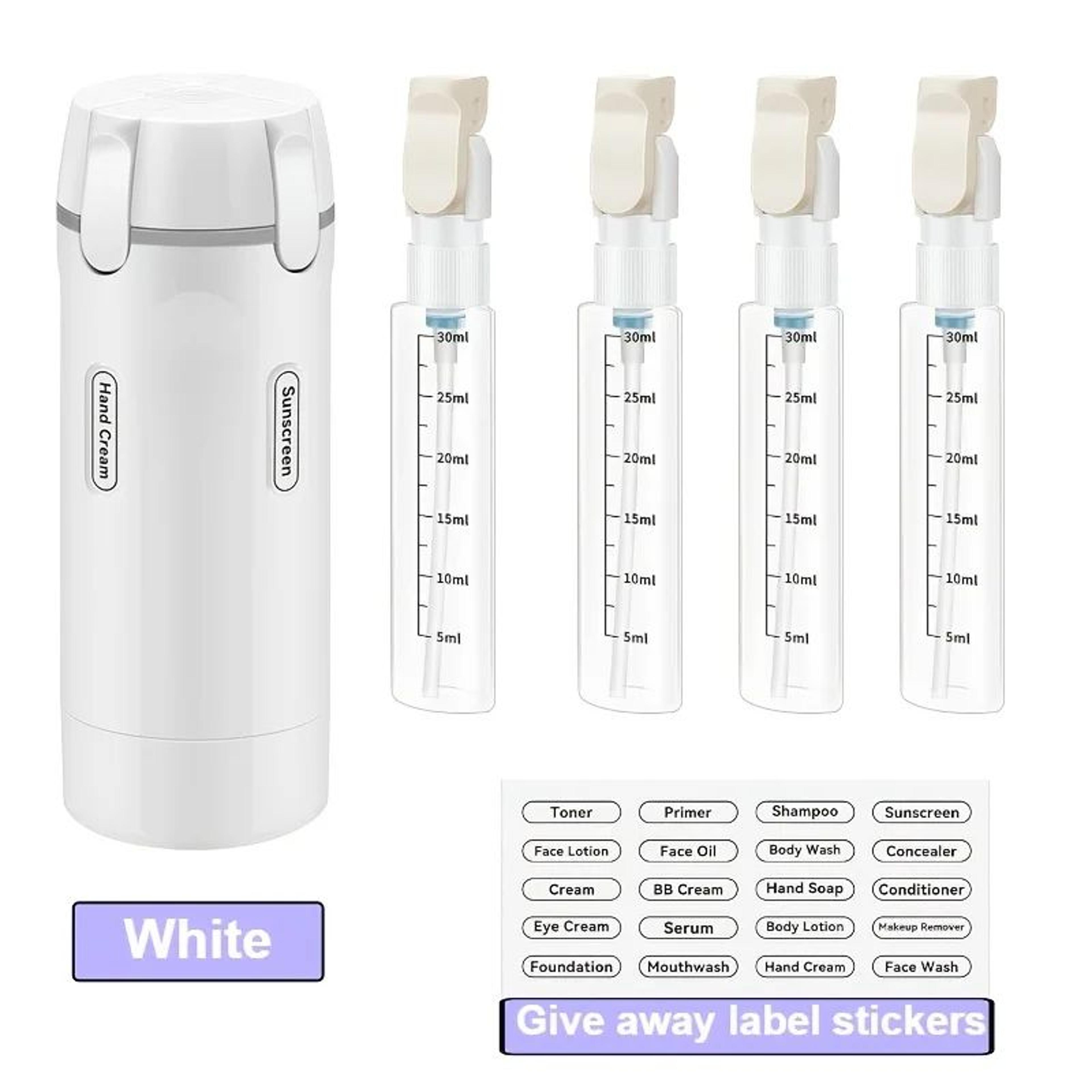 4in1 Leakproof Travel Dispenser Bottle For Toiletries 7