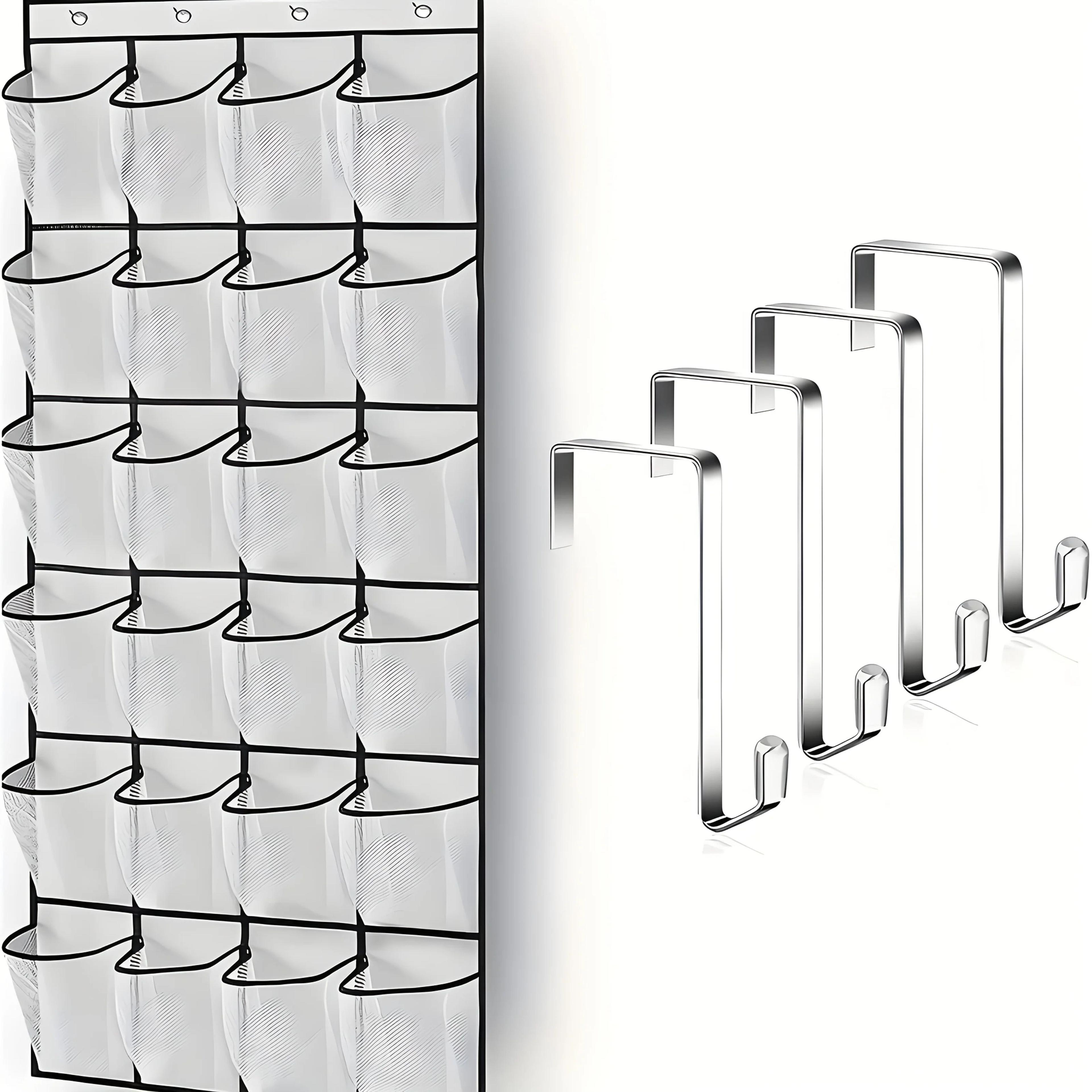 24Pocket Over The Door Shoe Organizer With Breathable Mesh Storage 1