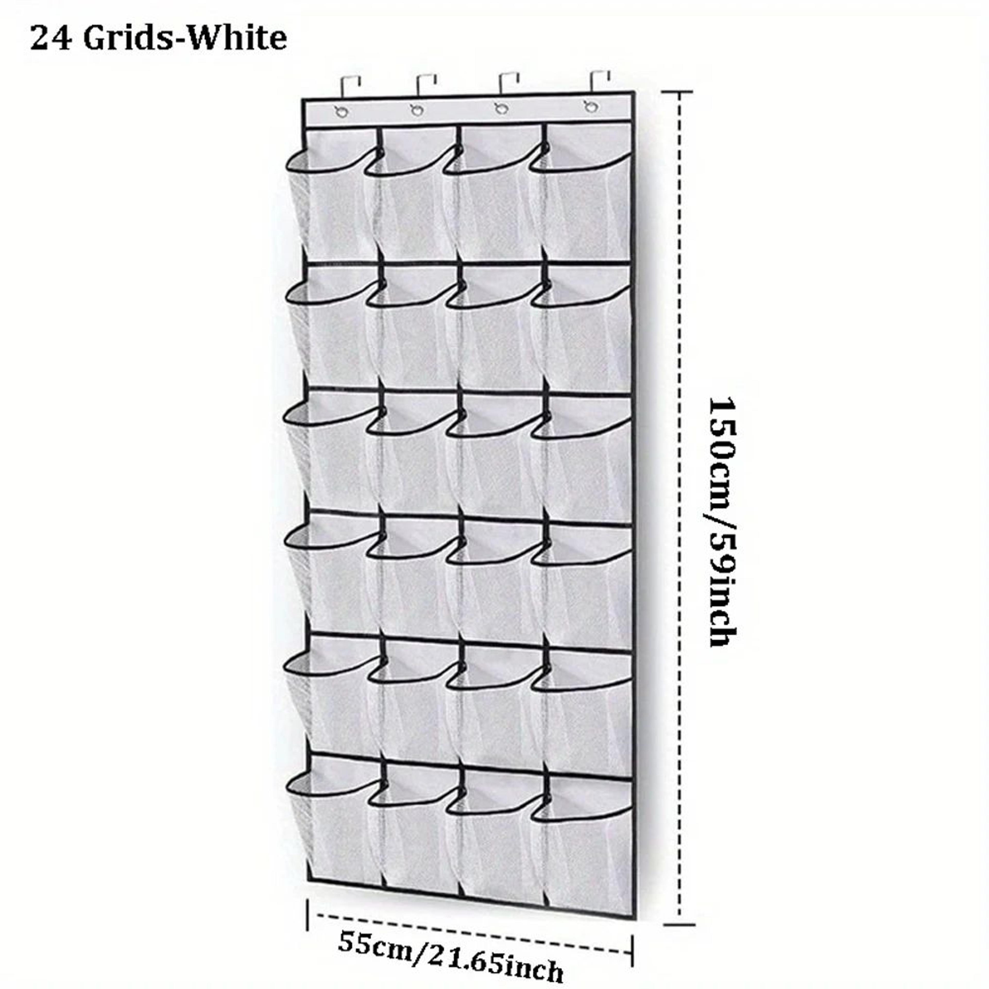 24Pocket Over The Door Shoe Organizer With Breathable Mesh Storage 7