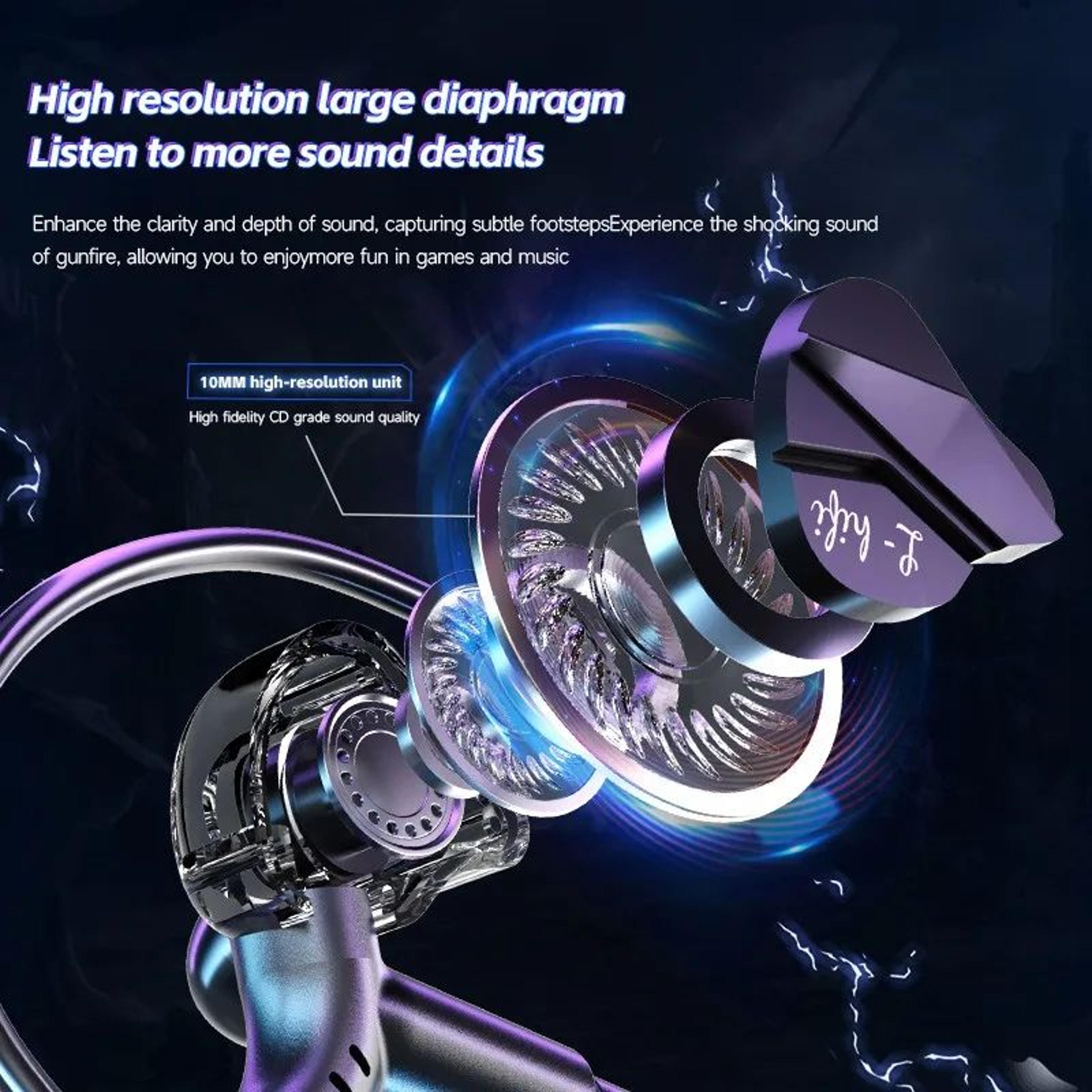71 Surround Sound Wired Gaming Earbuds With Dual Mic 3