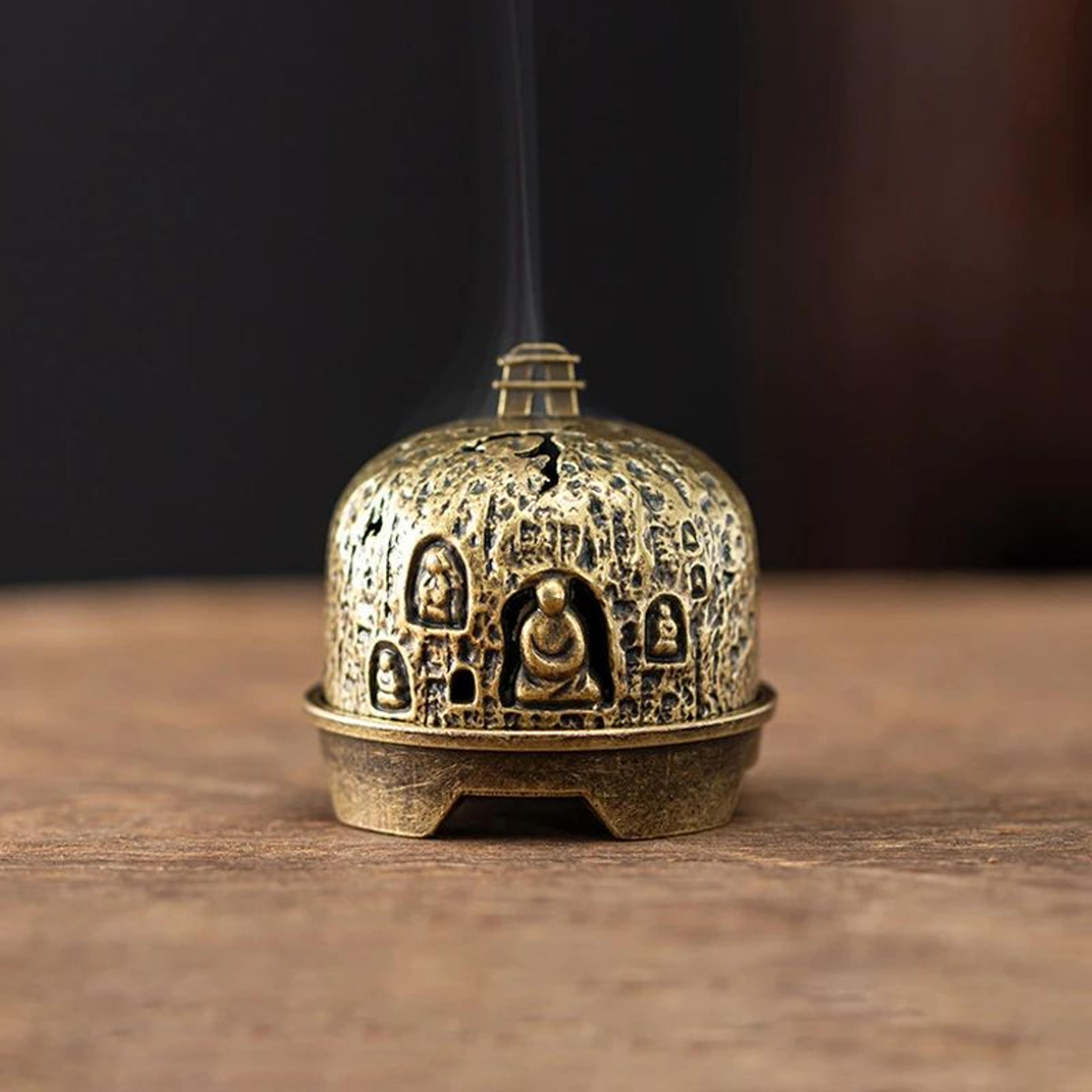 Vintage Alloy Incense Burner Three Legged Hollow Censer For Sandalwood And Home Decor 8