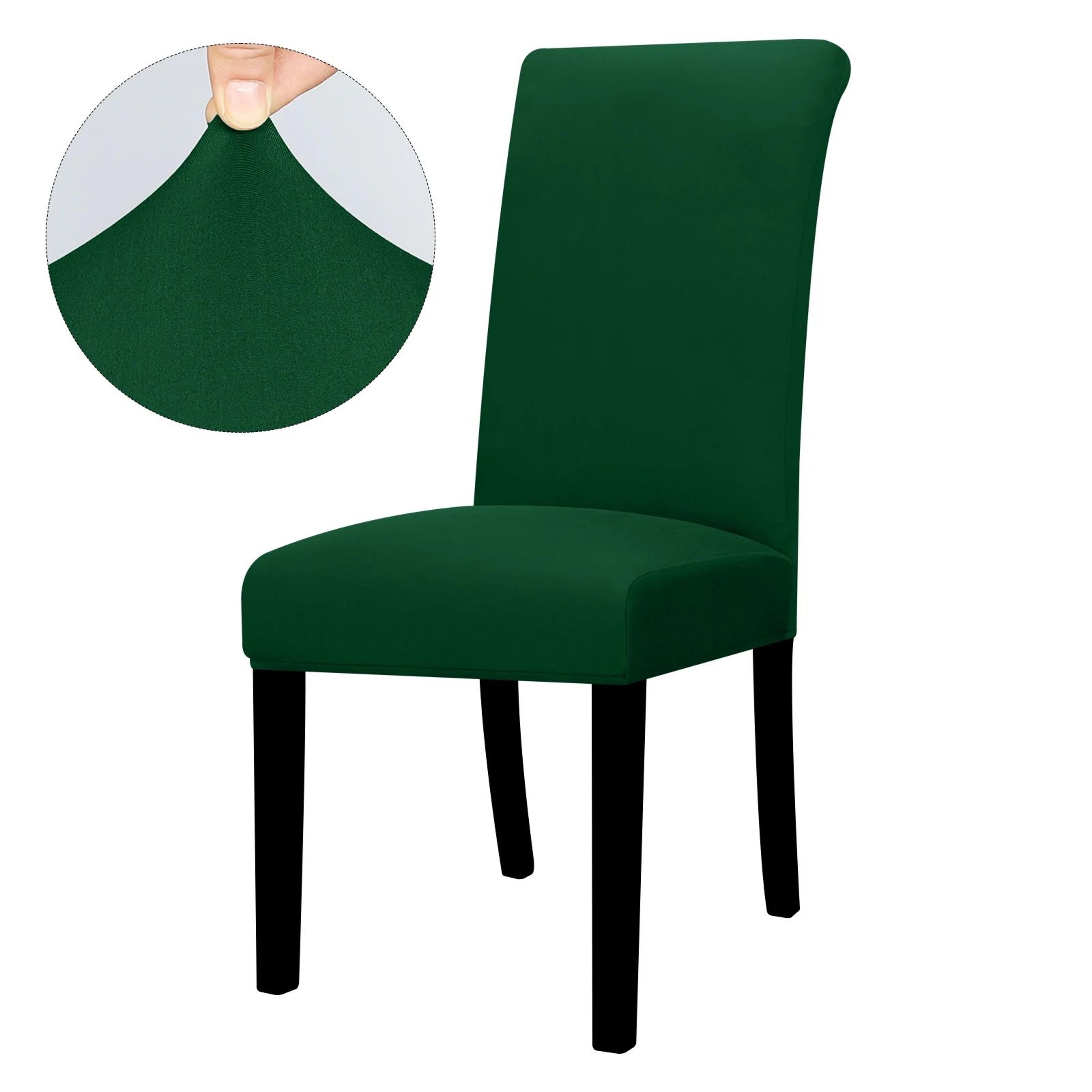 Solid Color Stretch Spandex Dining Chair Cover Adjustable Slipcover 23
