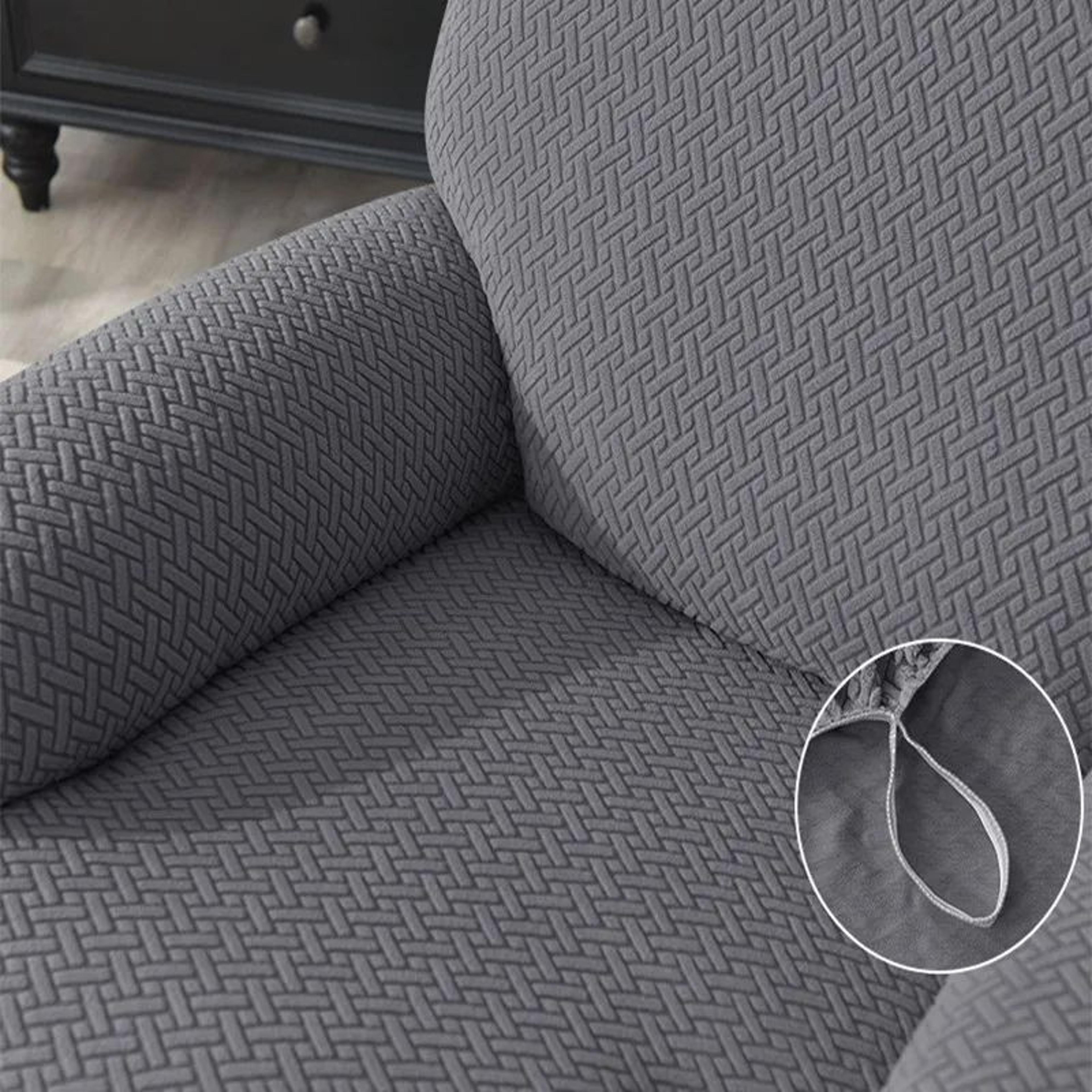 Jacquard Stretch Recliner Sofa Cover 4 Piece Non Slip Chair Protector 2