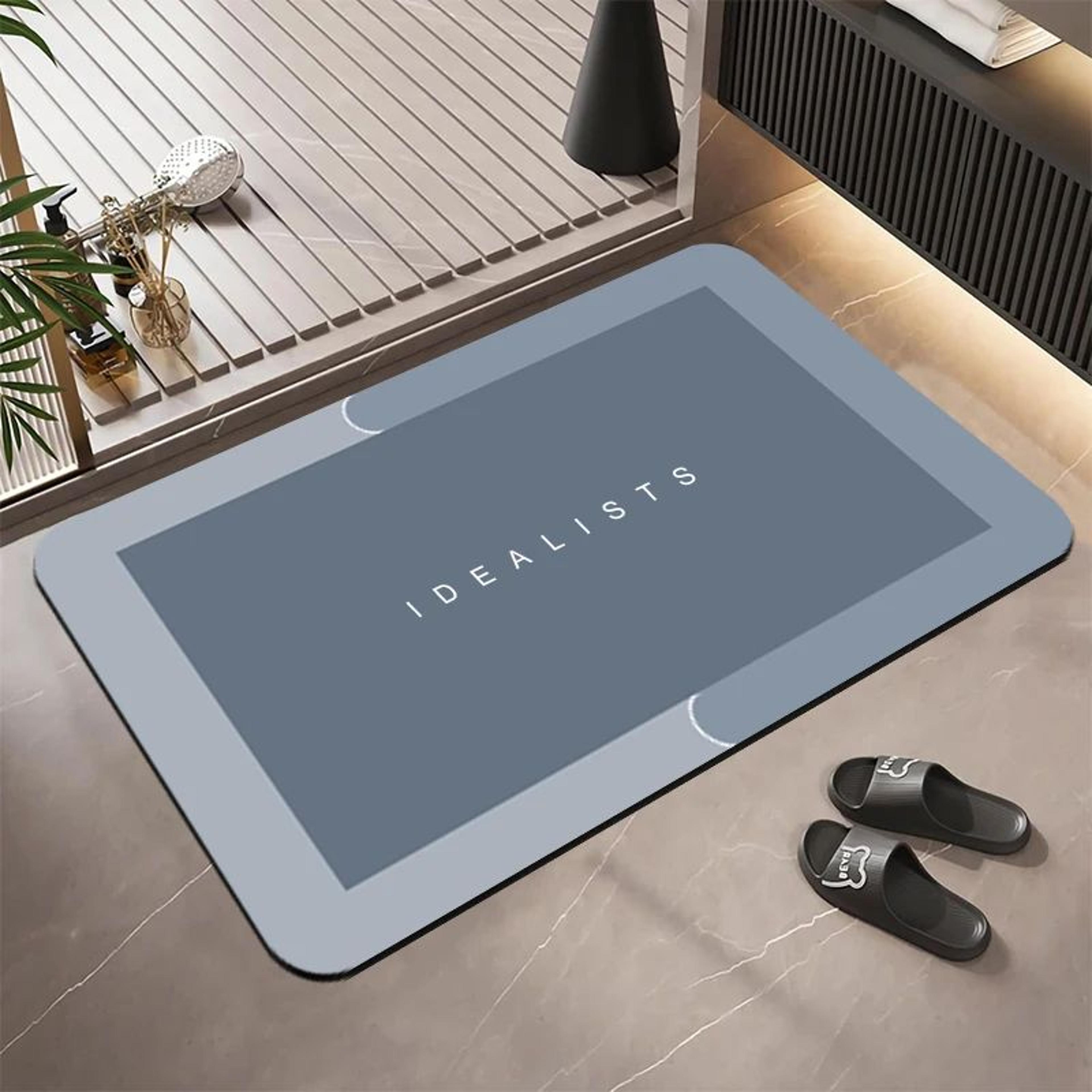 Soft Diatomaceous Earth Bath Mat Fast Drying Non Slip Absorbent Floor Mat 5