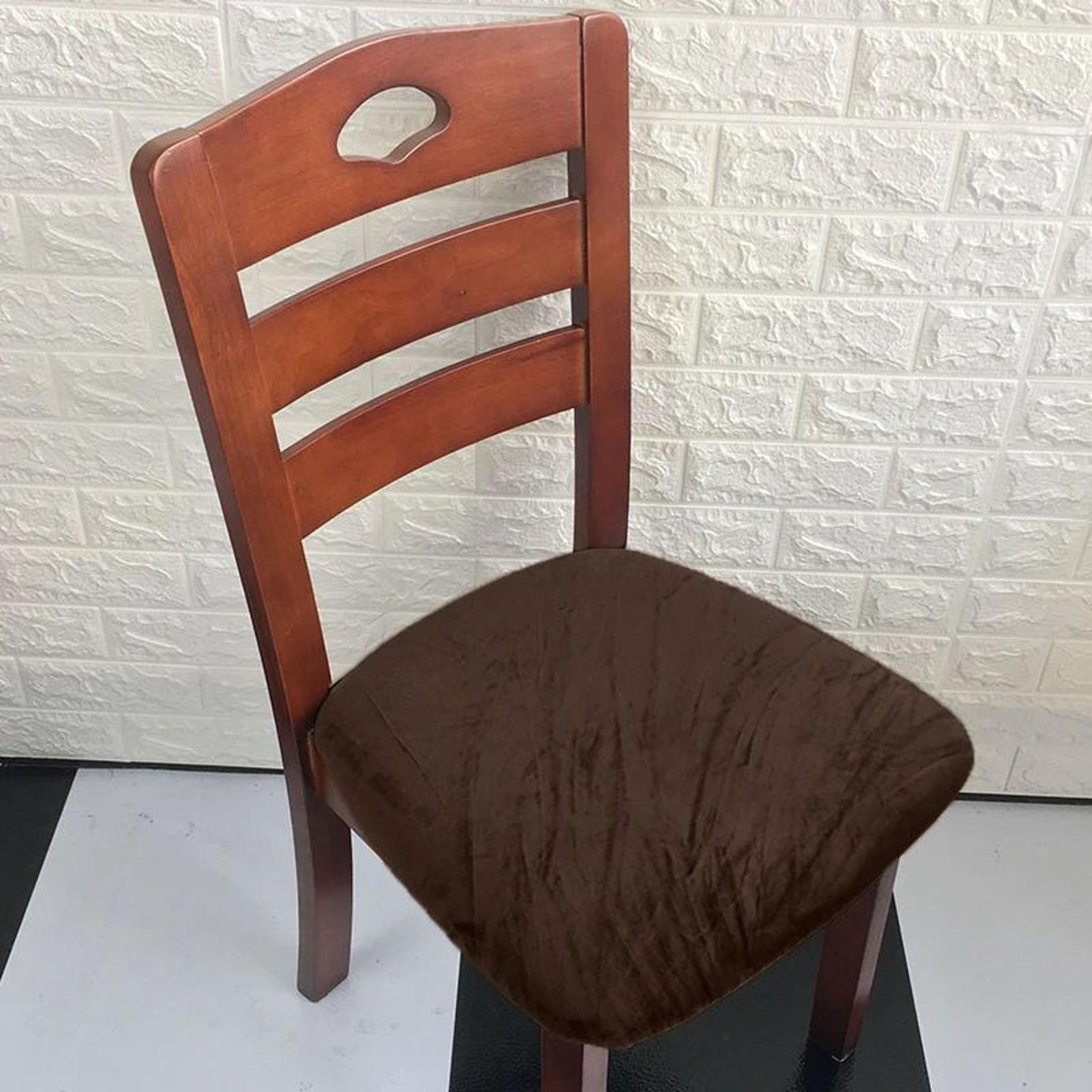 Soft Velvet Stretch Dining Chair Seat Cover Washable Cushion Slipcover 16