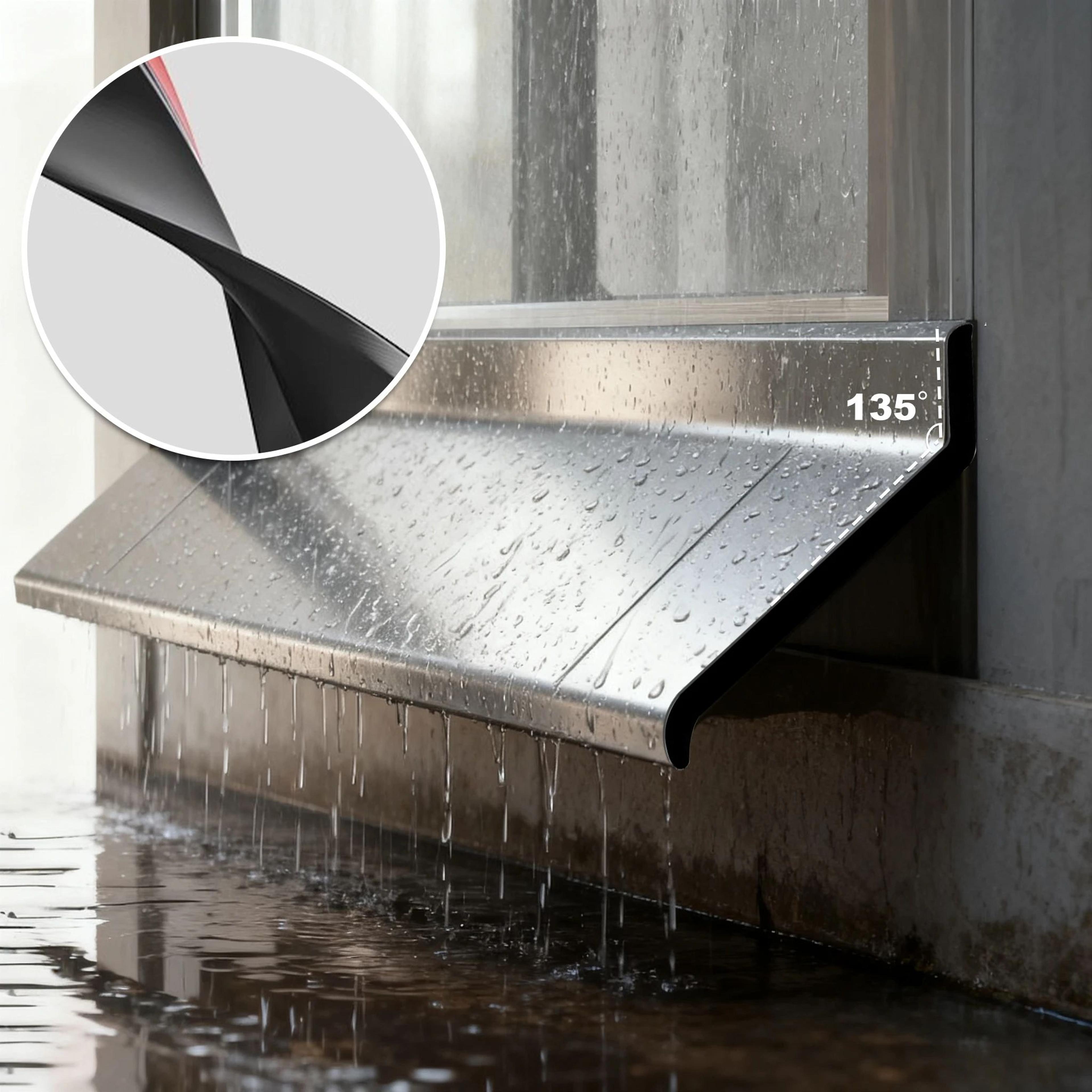 Aluminum Window Rain Deflector Waterproof Sealing Strip 5
