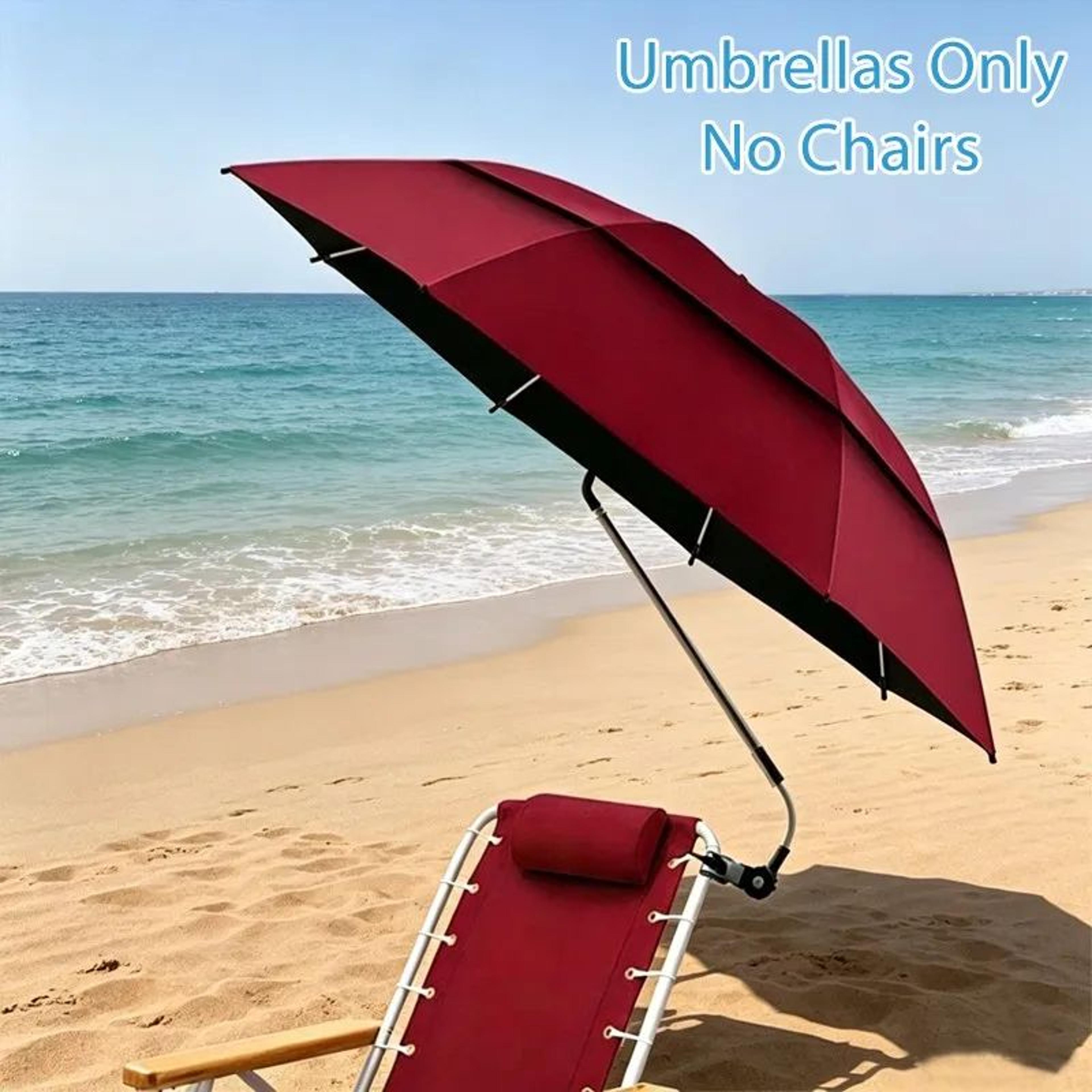 UV Protection ClipOn Chair Umbrella For Beach Camping And Fishing 6