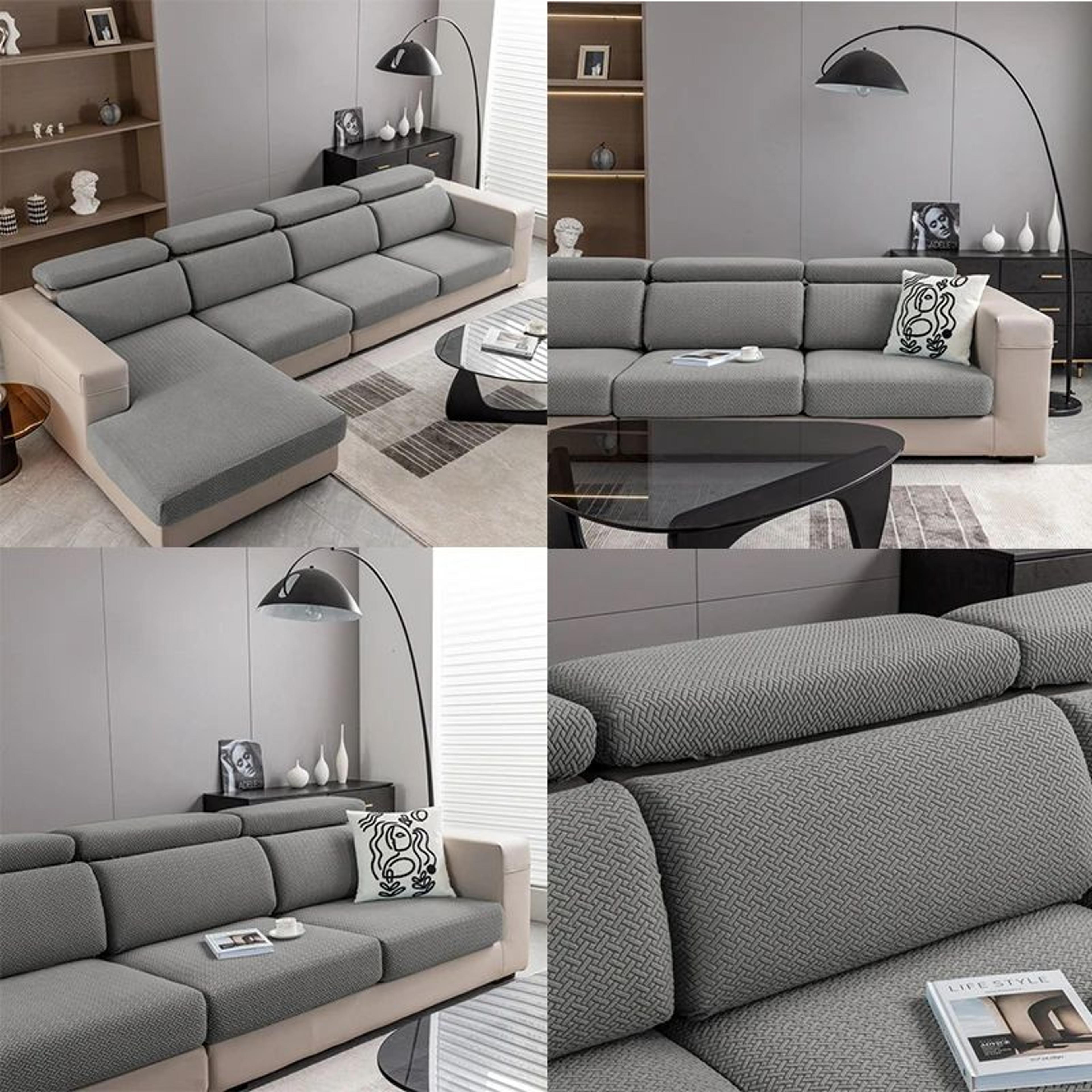 Thick Jacquard Stretch Sofa Cushion Cover Furniture Protector 4