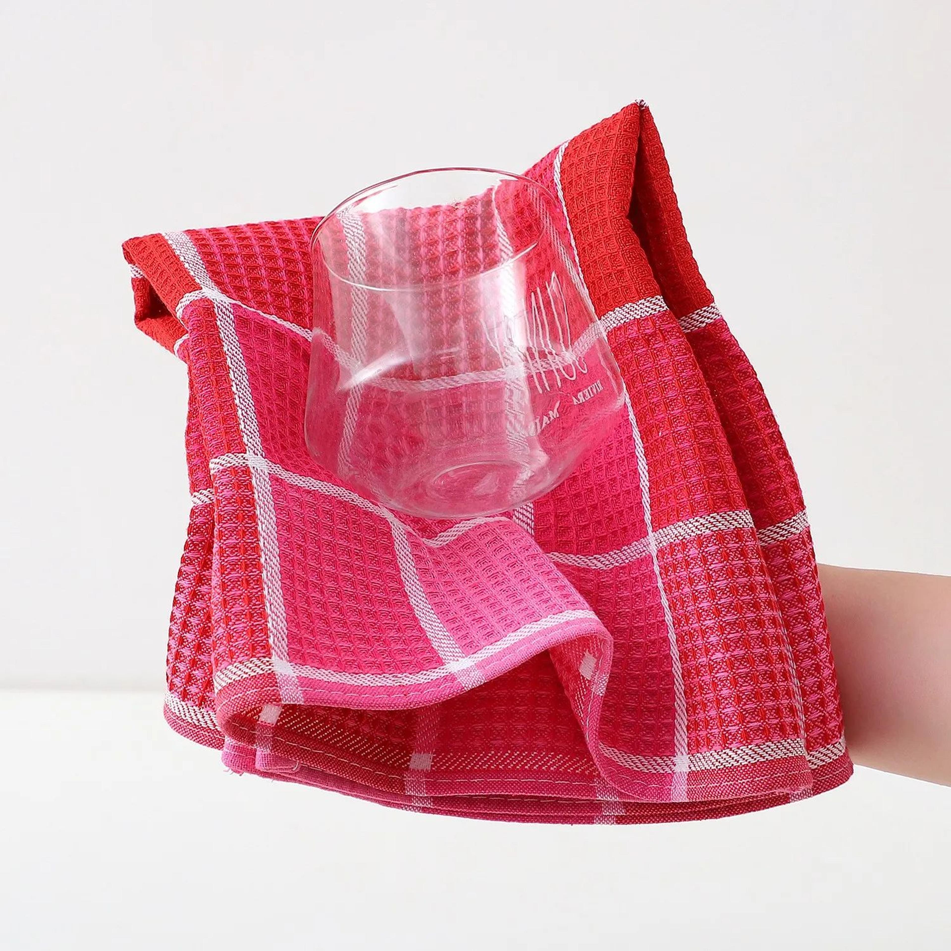 4PCS Waffle Weave Super Absorbent Kitchen Dish Towels 3