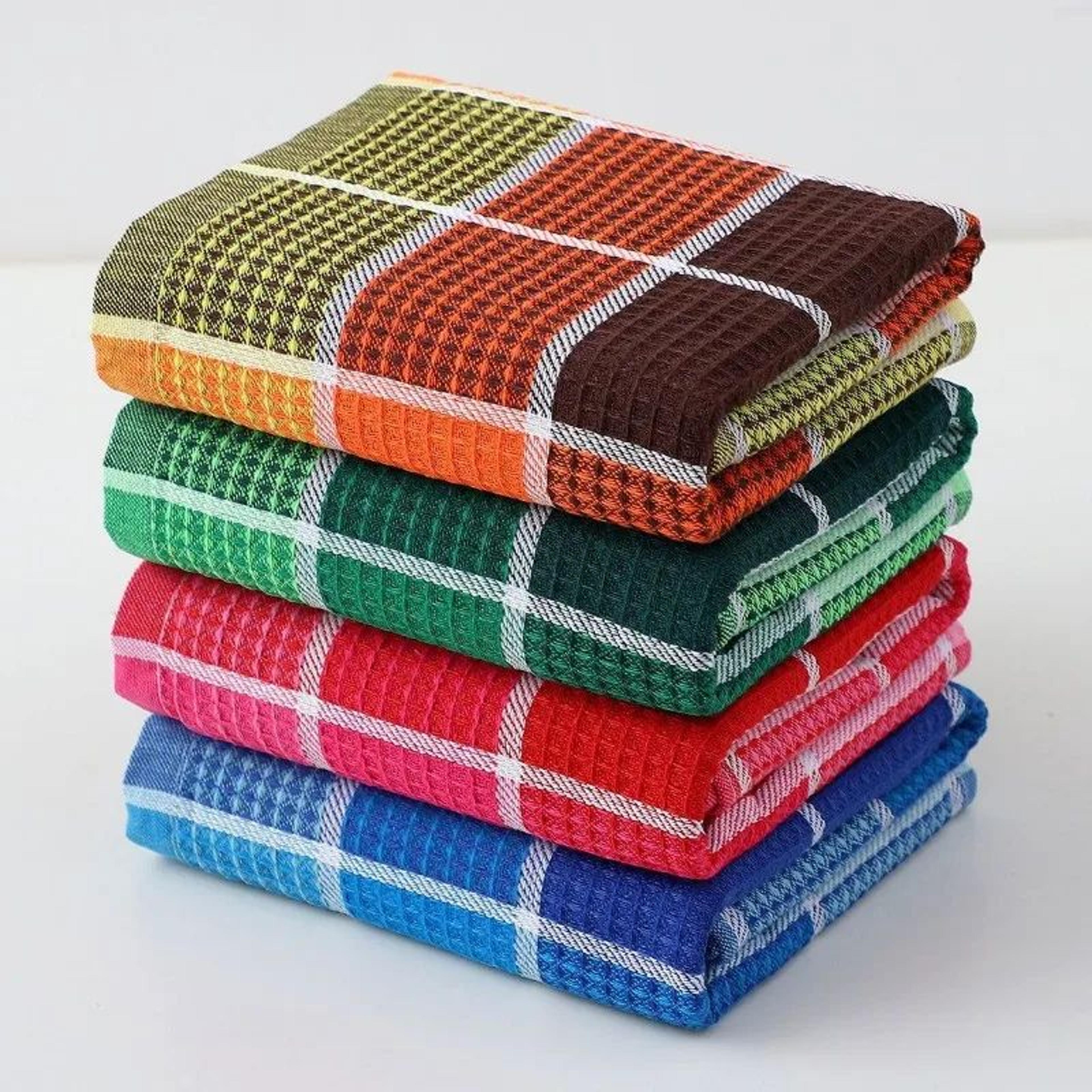 4PCS Waffle Weave Super Absorbent Kitchen Dish Towels 10