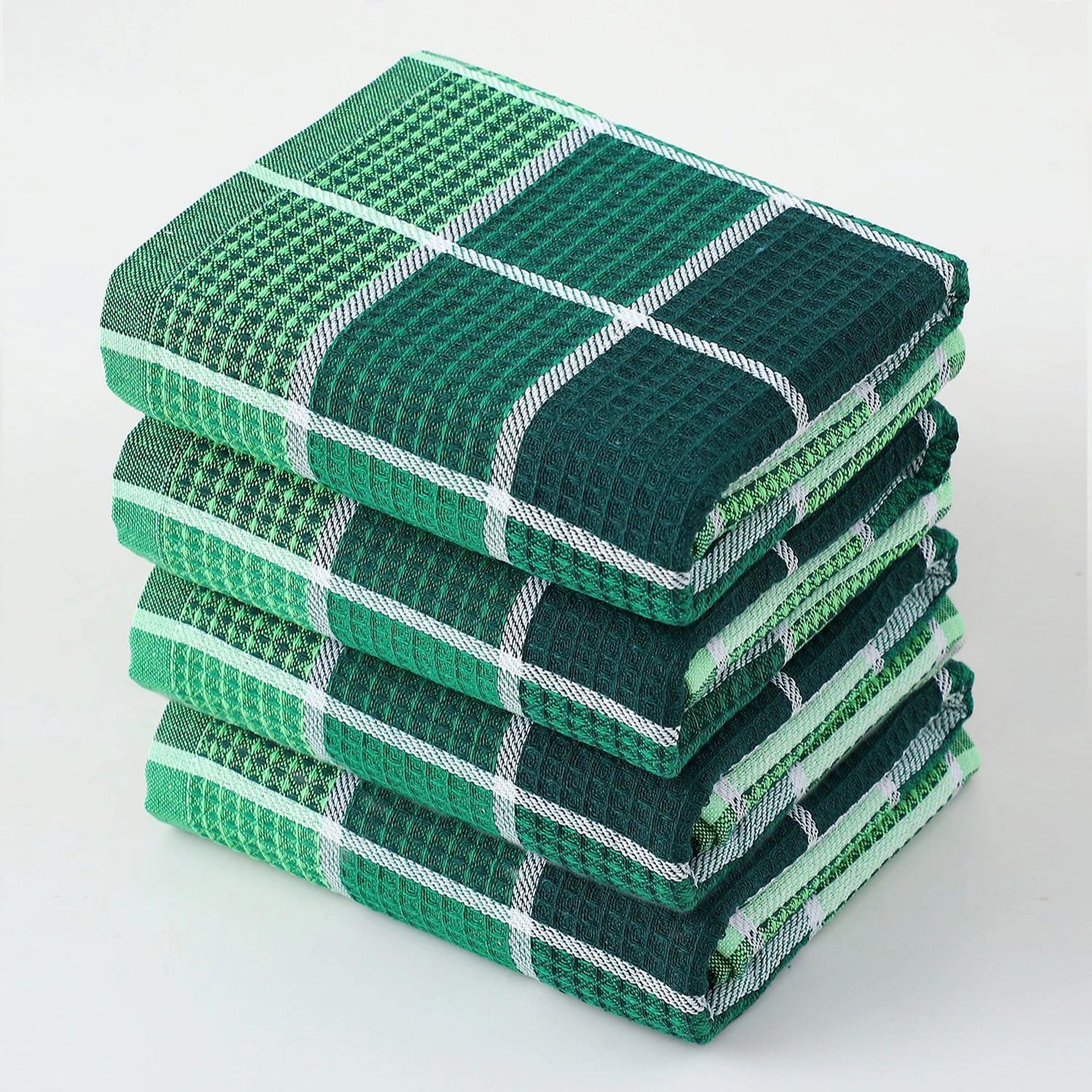 4PCS Waffle Weave Super Absorbent Kitchen Dish Towels 7