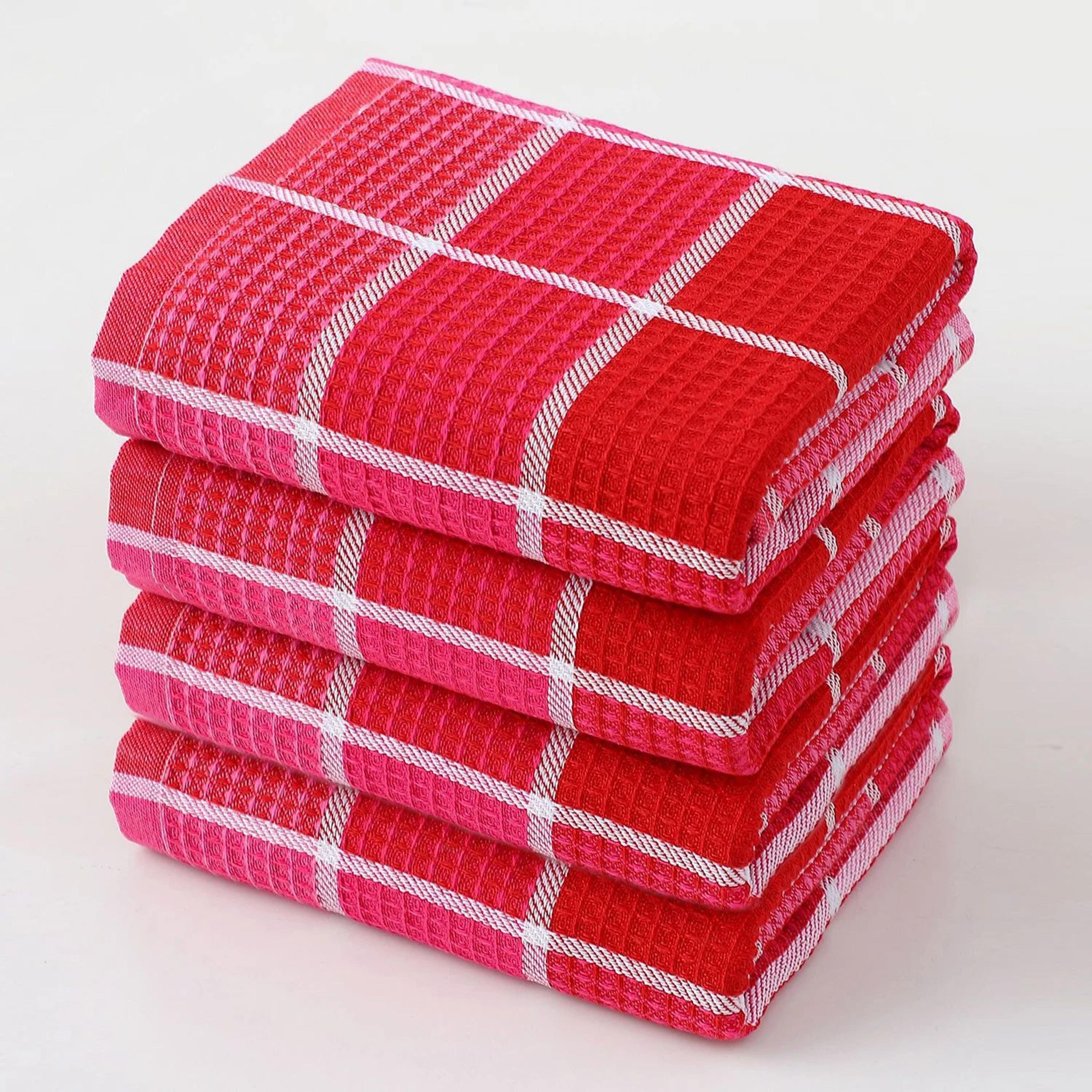 4PCS Waffle Weave Super Absorbent Kitchen Dish Towels 9