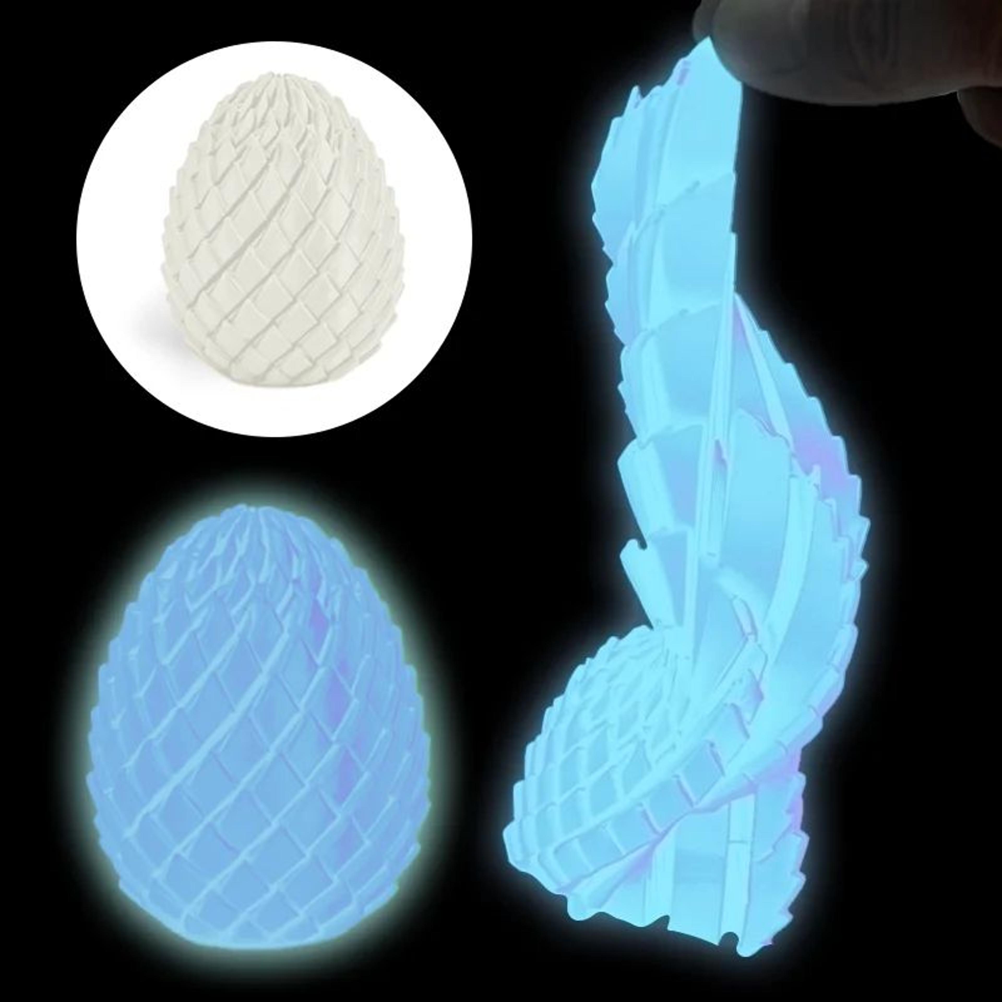 3D Printed Articulated Snake Egg Fidget Toy And Desktop Ornament 6