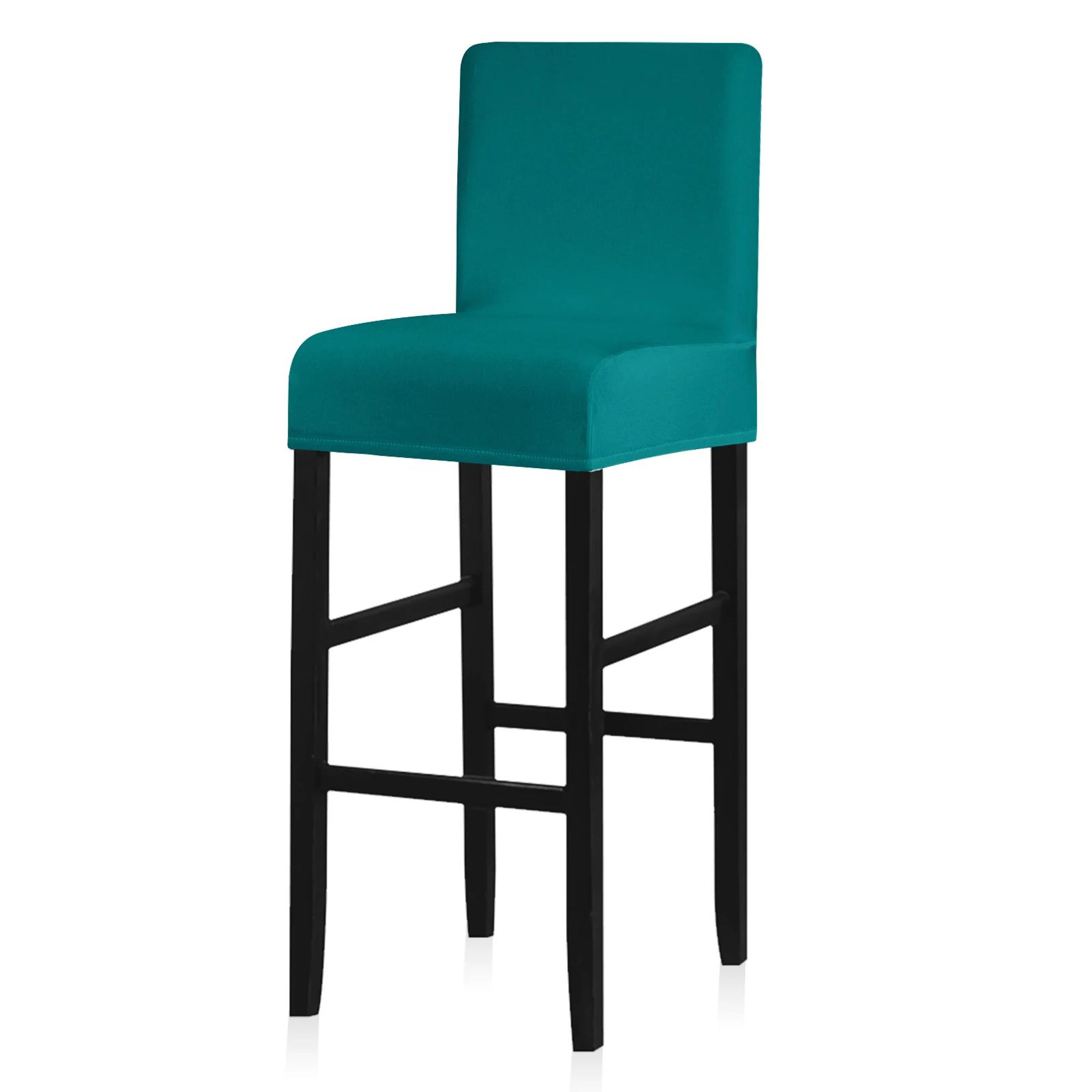 Waterproof Stretch Short Back Chair Cover For Dining And Bar Stools 10