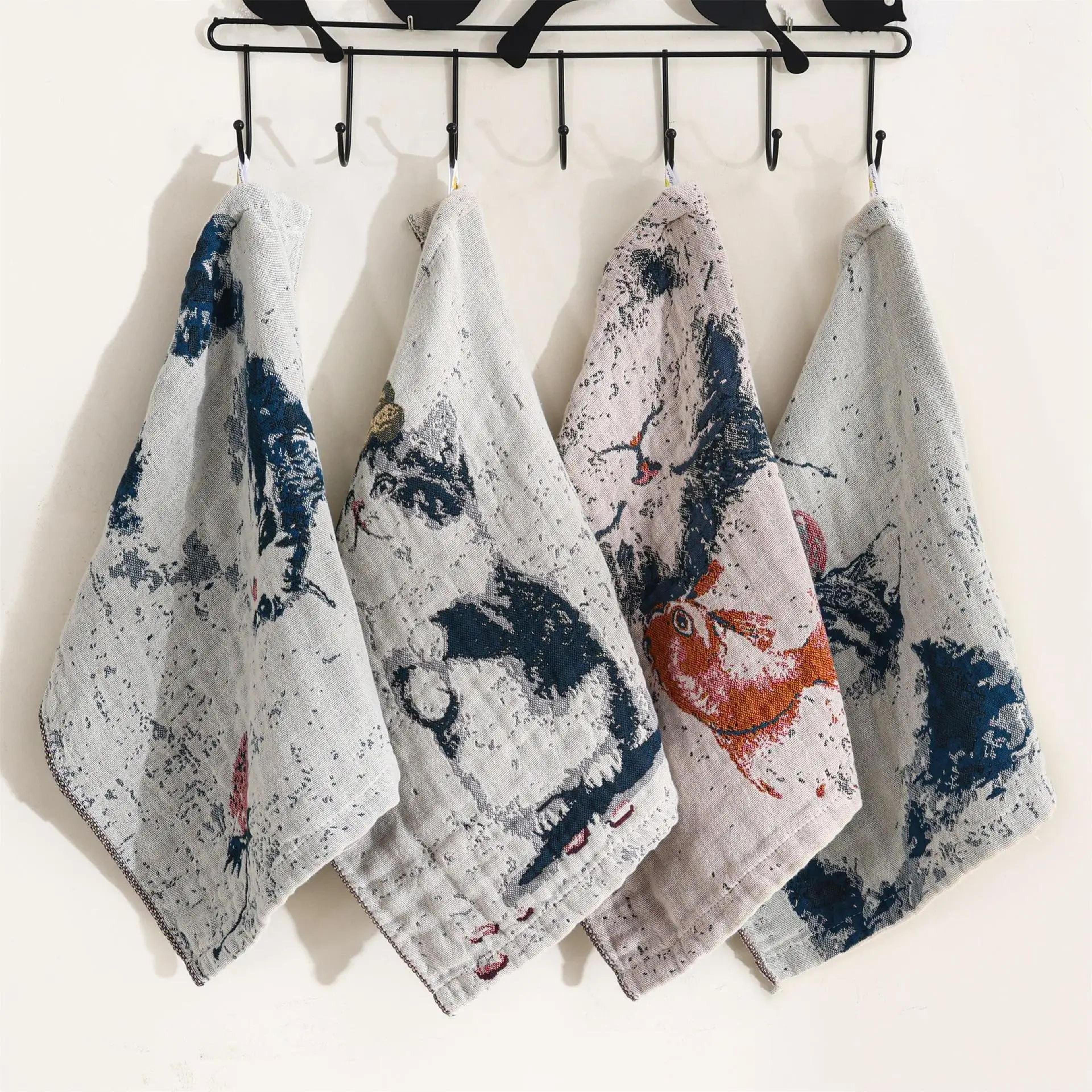 4PCS 138 Inch 4Layer Cotton Gauze Kitchen Towels Quick Dry Dish Cloth Set 9