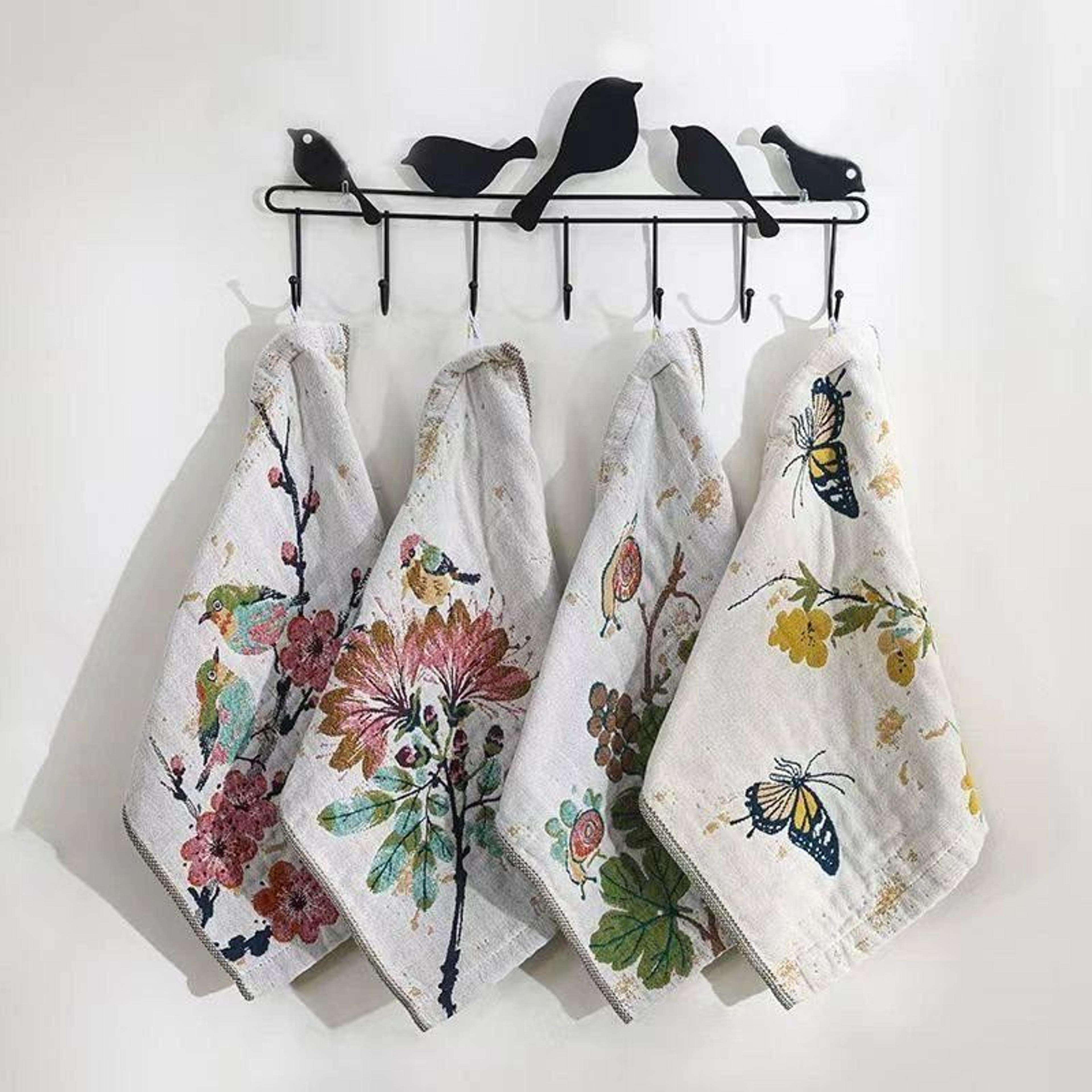 4PCS 138 Inch 4Layer Cotton Gauze Kitchen Towels Quick Dry Dish Cloth Set 6