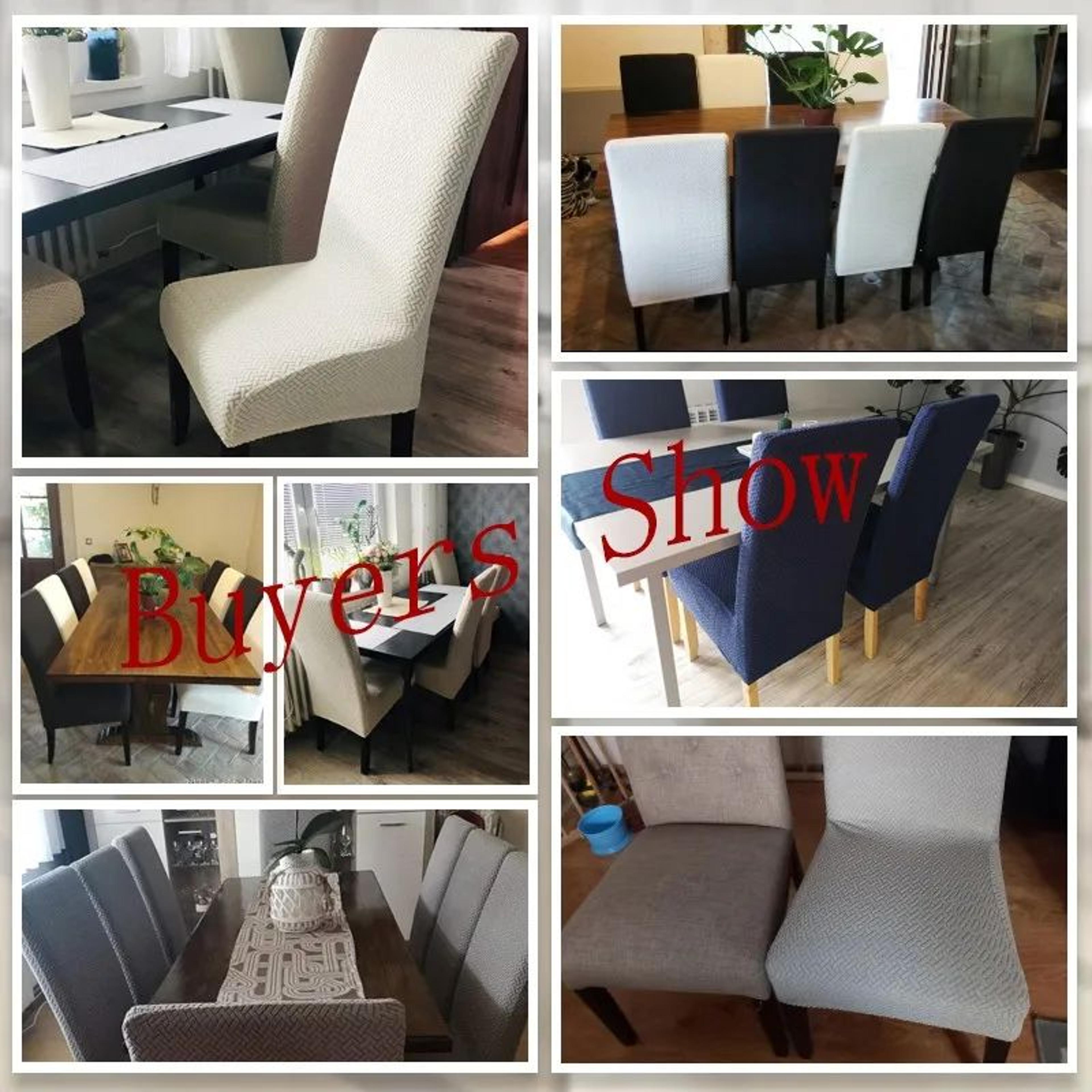 Polar Fleece High Back Dining Chair Cover Stretch Protective Slipcover 5