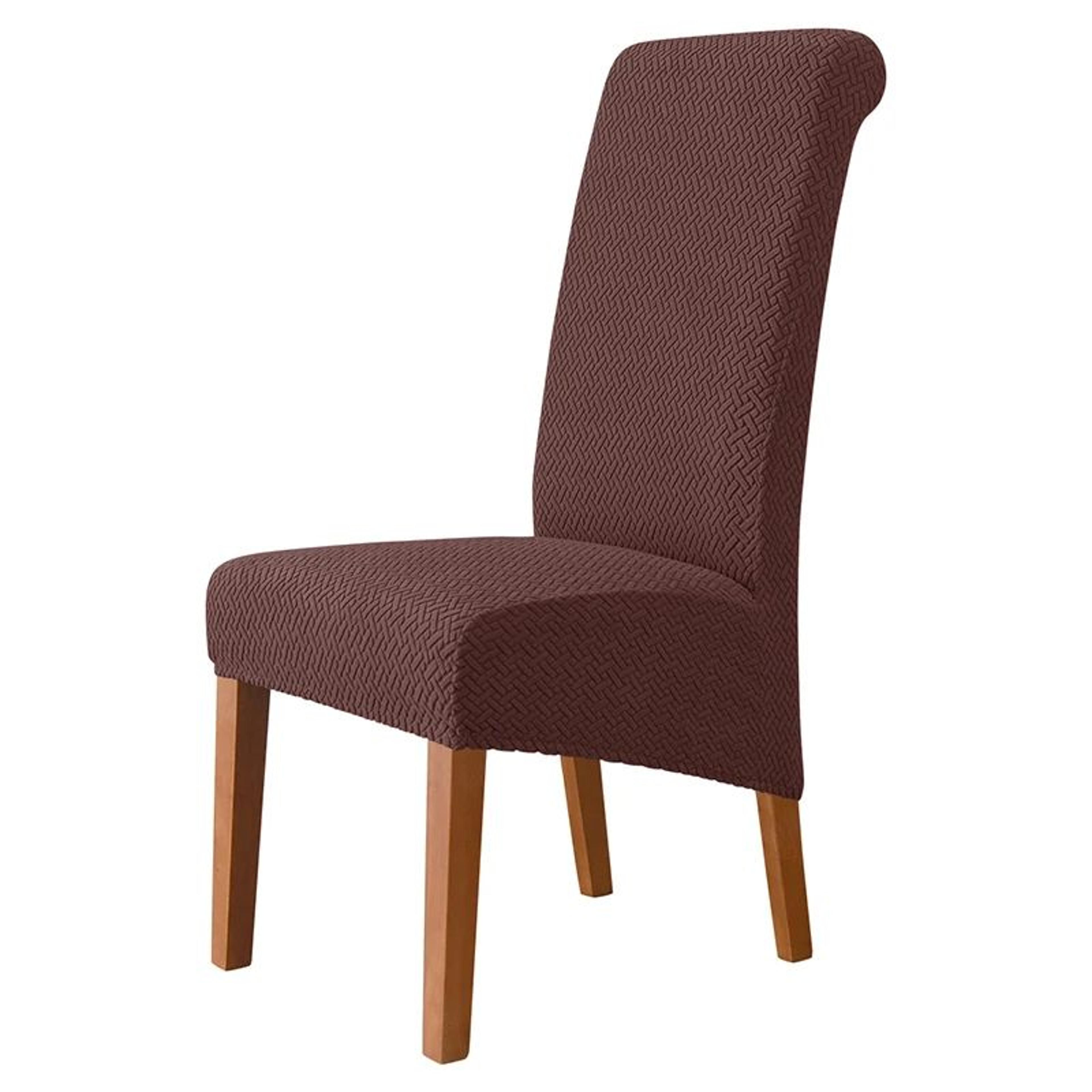 Polar Fleece High Back Dining Chair Cover Stretch Protective Slipcover 8